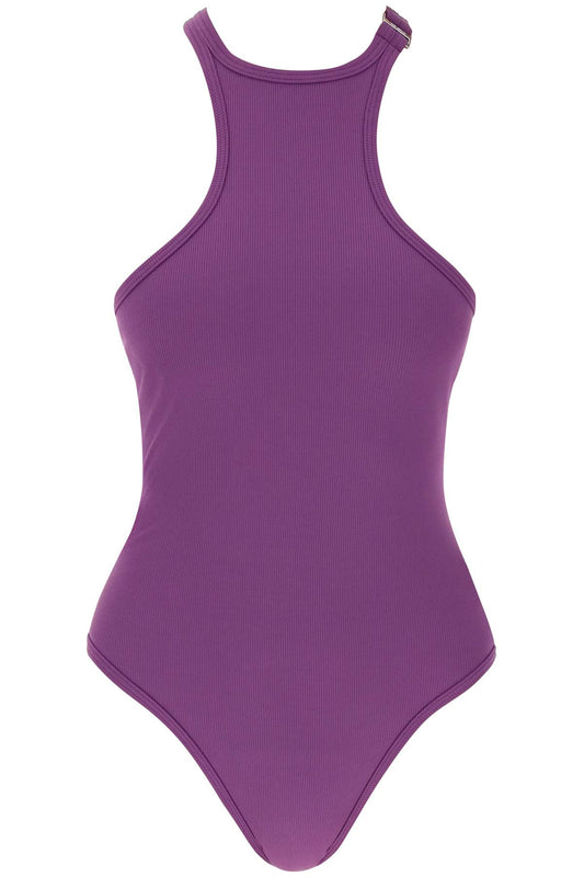 The Attico ribbed lycra one-piece swims - VivaceVenus