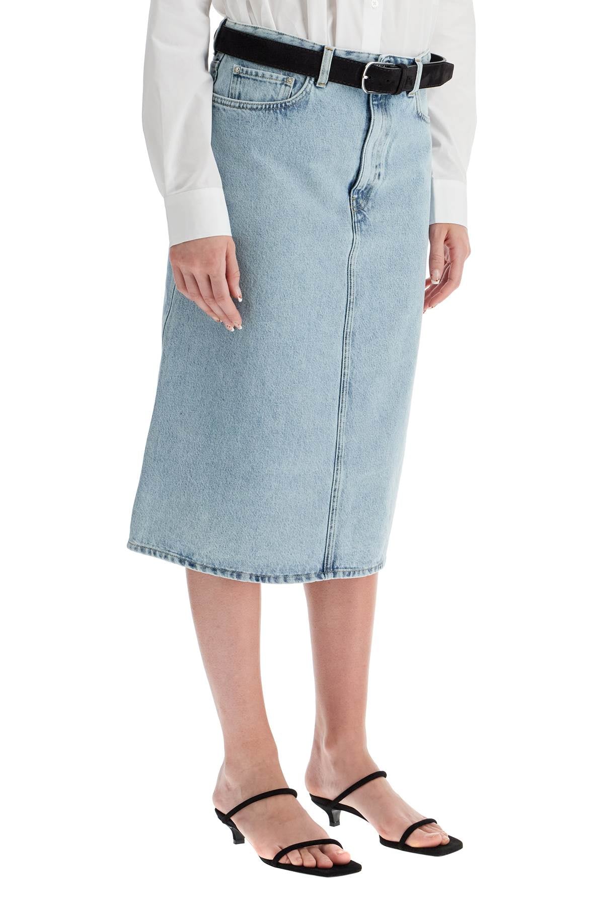 Toteme denim midi skirt in seven - VivaceVenus