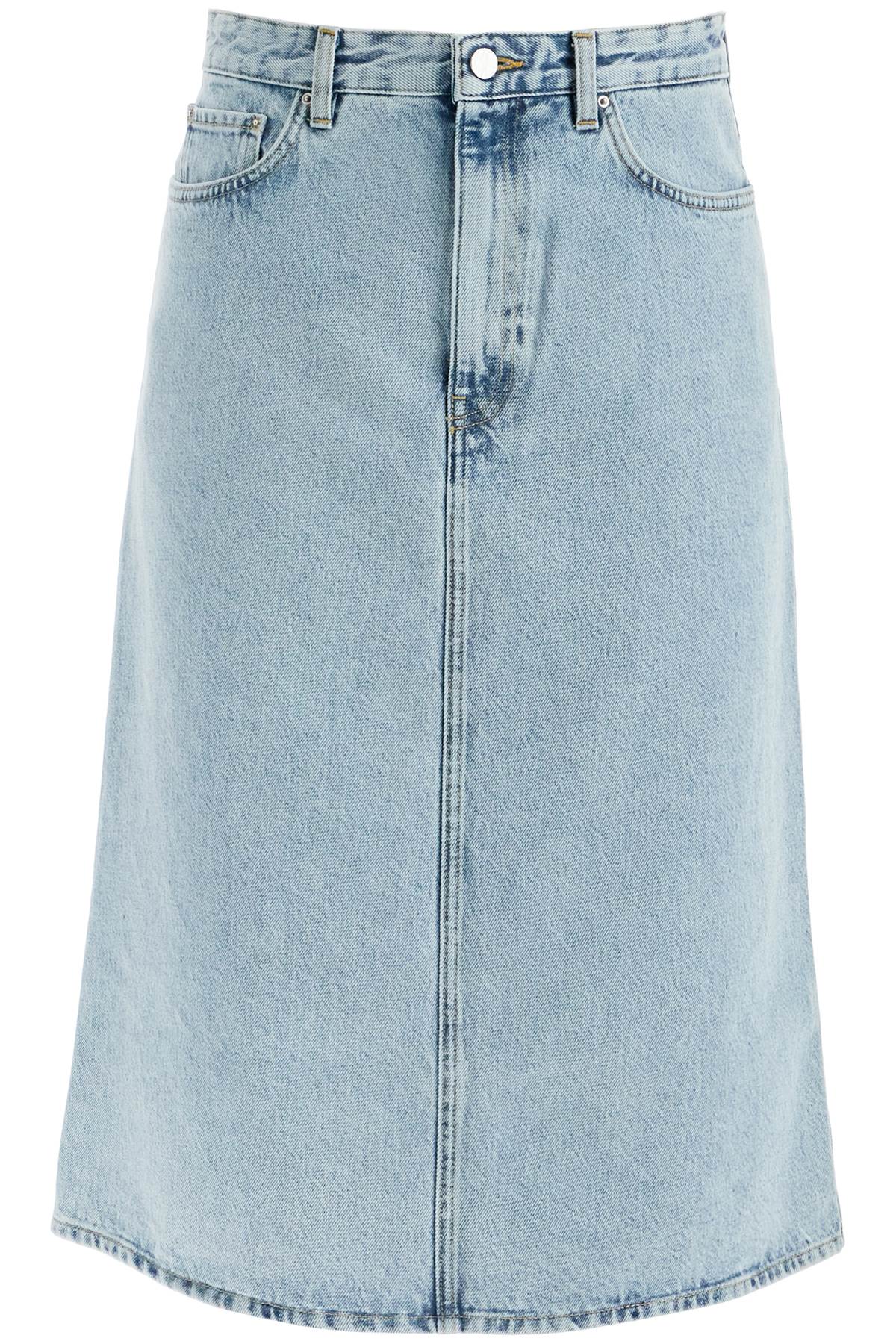 Toteme denim midi skirt in seven - VivaceVenus