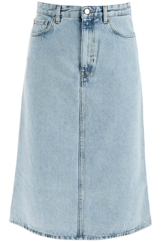 Toteme denim midi skirt in seven - VivaceVenus