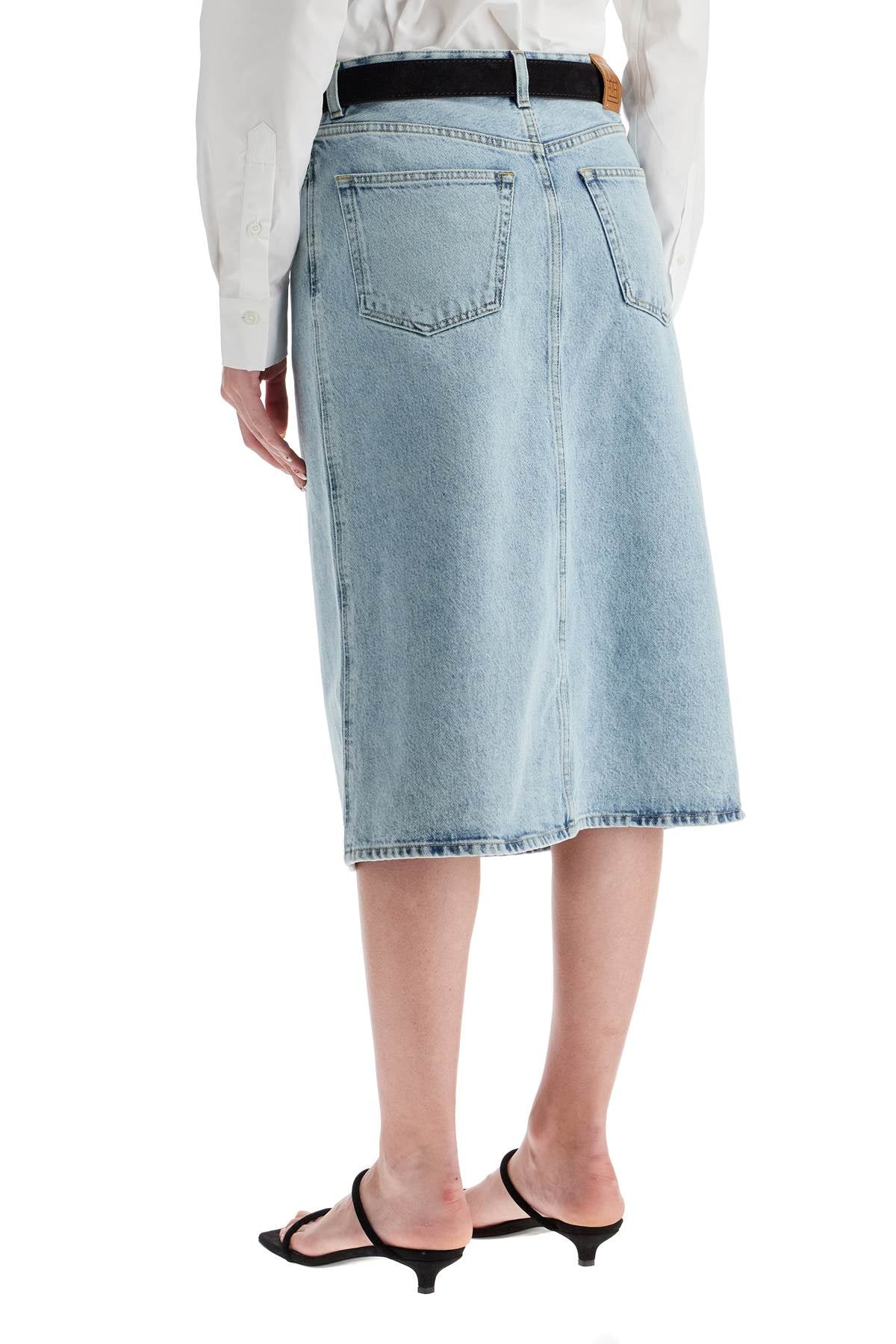 Toteme denim midi skirt in seven - VivaceVenus