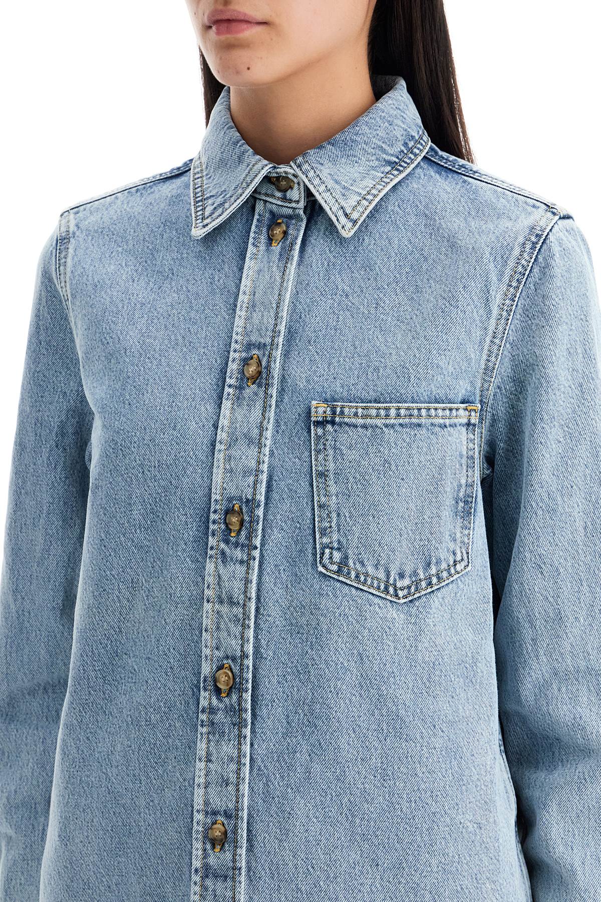 Toteme denim overshirt with pocket detail - VivaceVenus