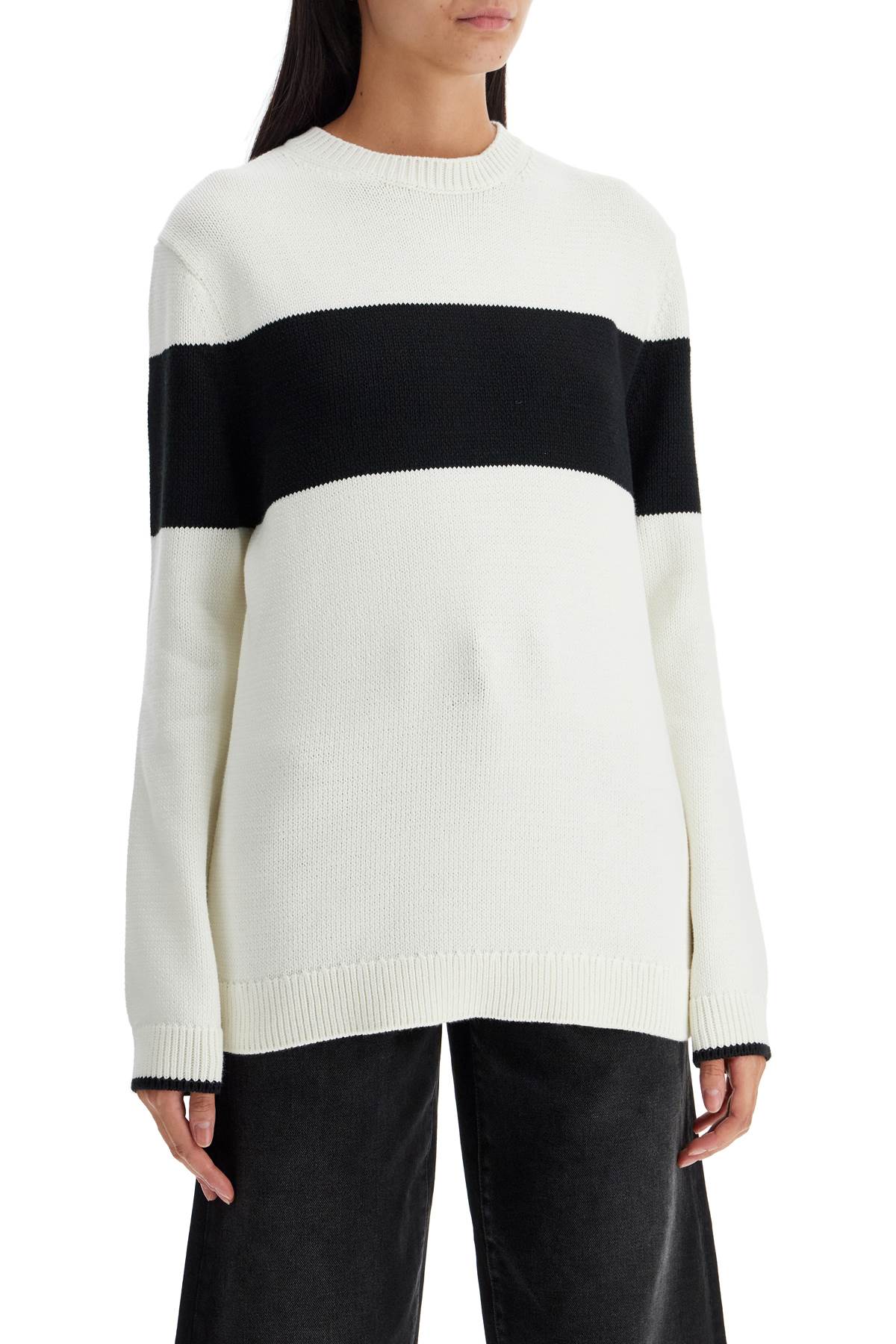 Toteme crewneck pullover with contrasting band - VivaceVenus