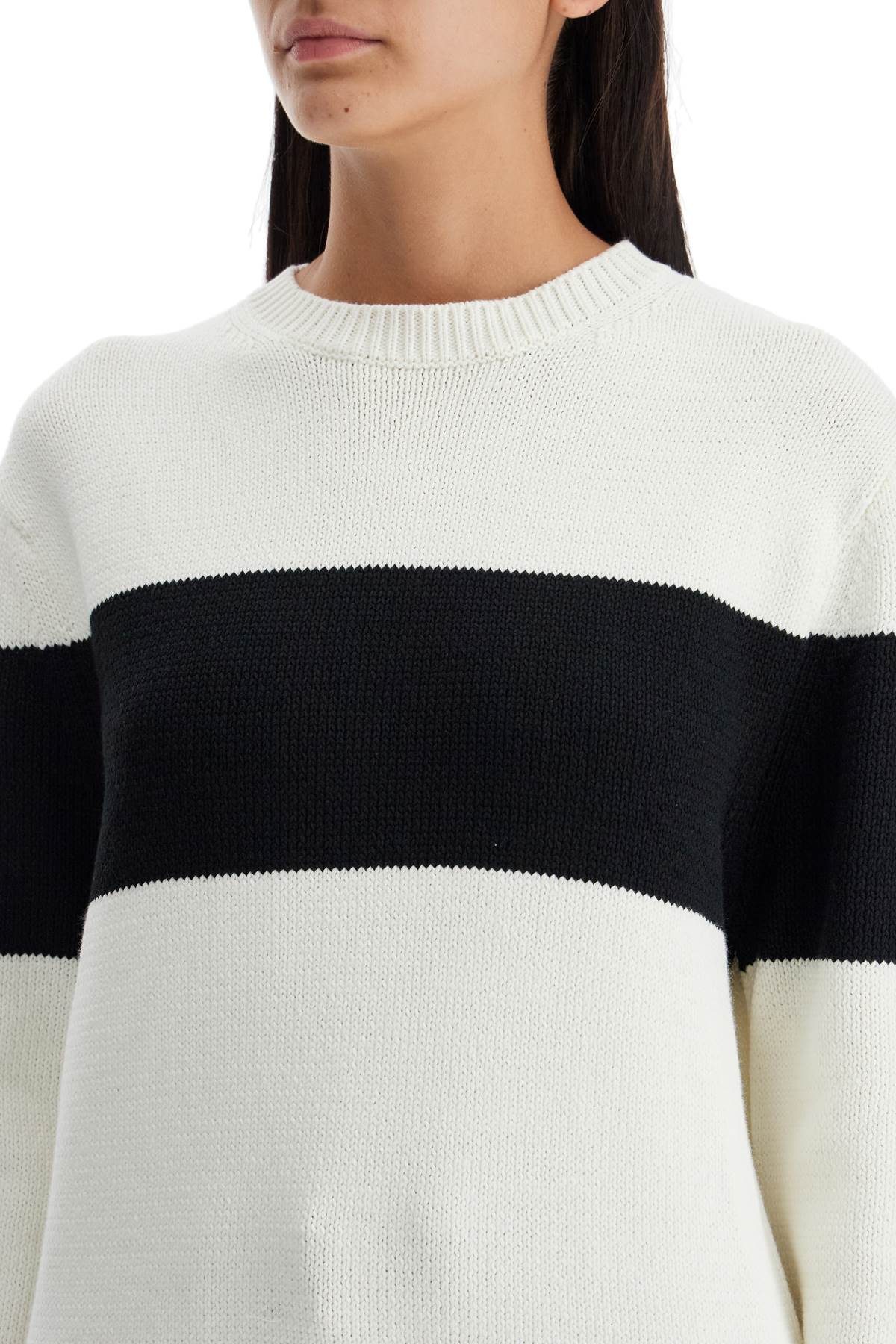 Toteme crewneck pullover with contrasting band - VivaceVenus