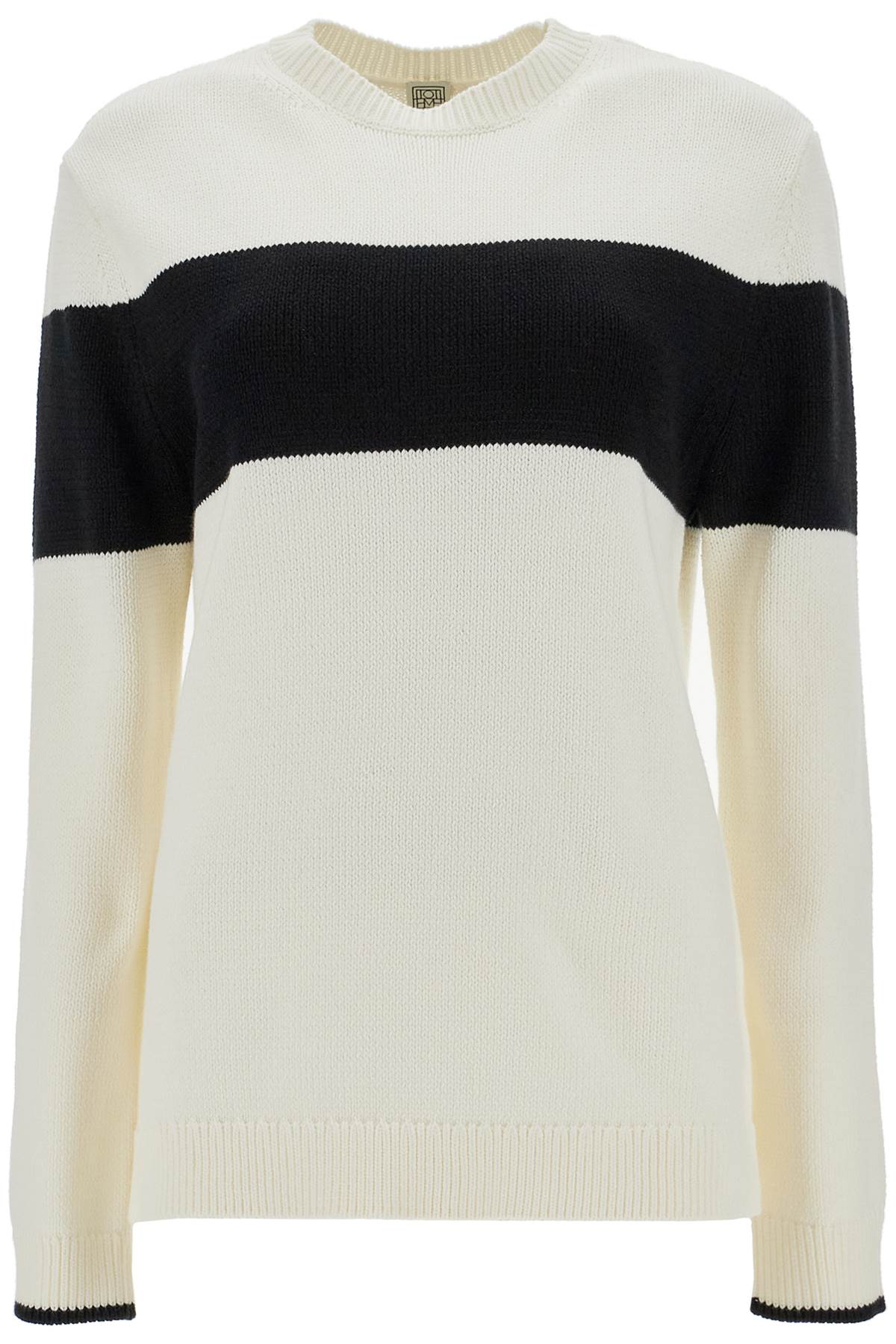 Toteme crewneck pullover with contrasting band - VivaceVenus