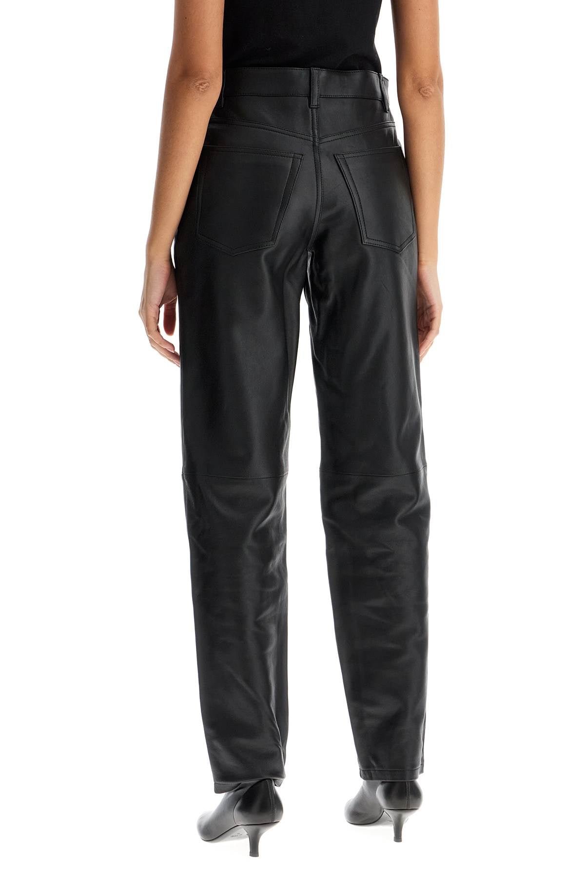 Toteme five-pocket leather pants - VivaceVenus