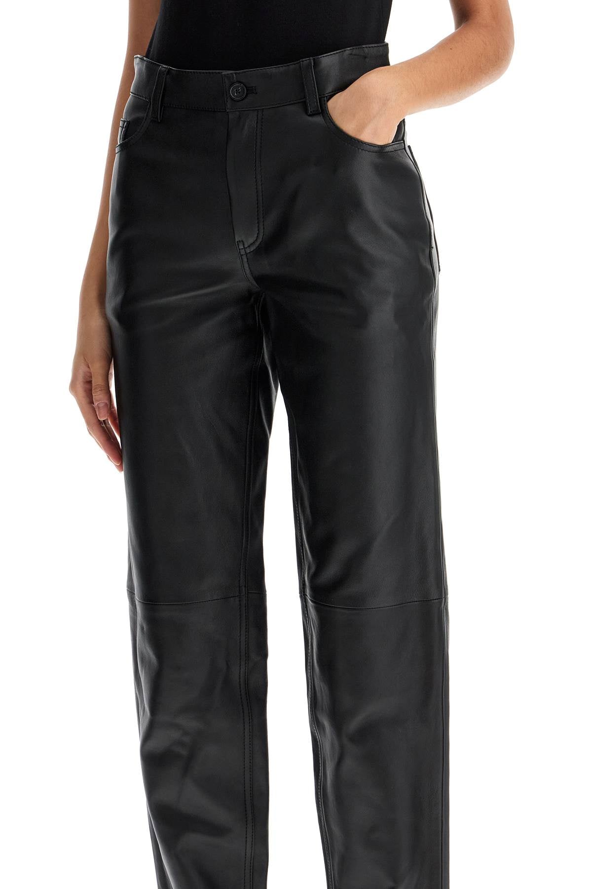 Toteme five-pocket leather pants - VivaceVenus