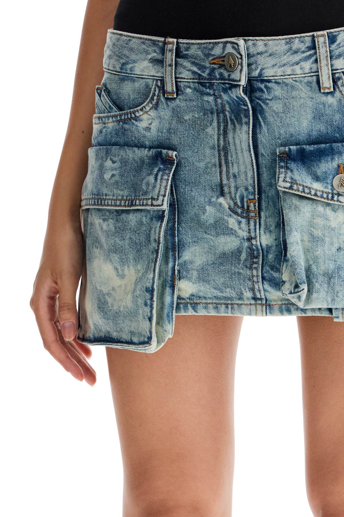 The Attico denim fay mini skirt - VivaceVenus