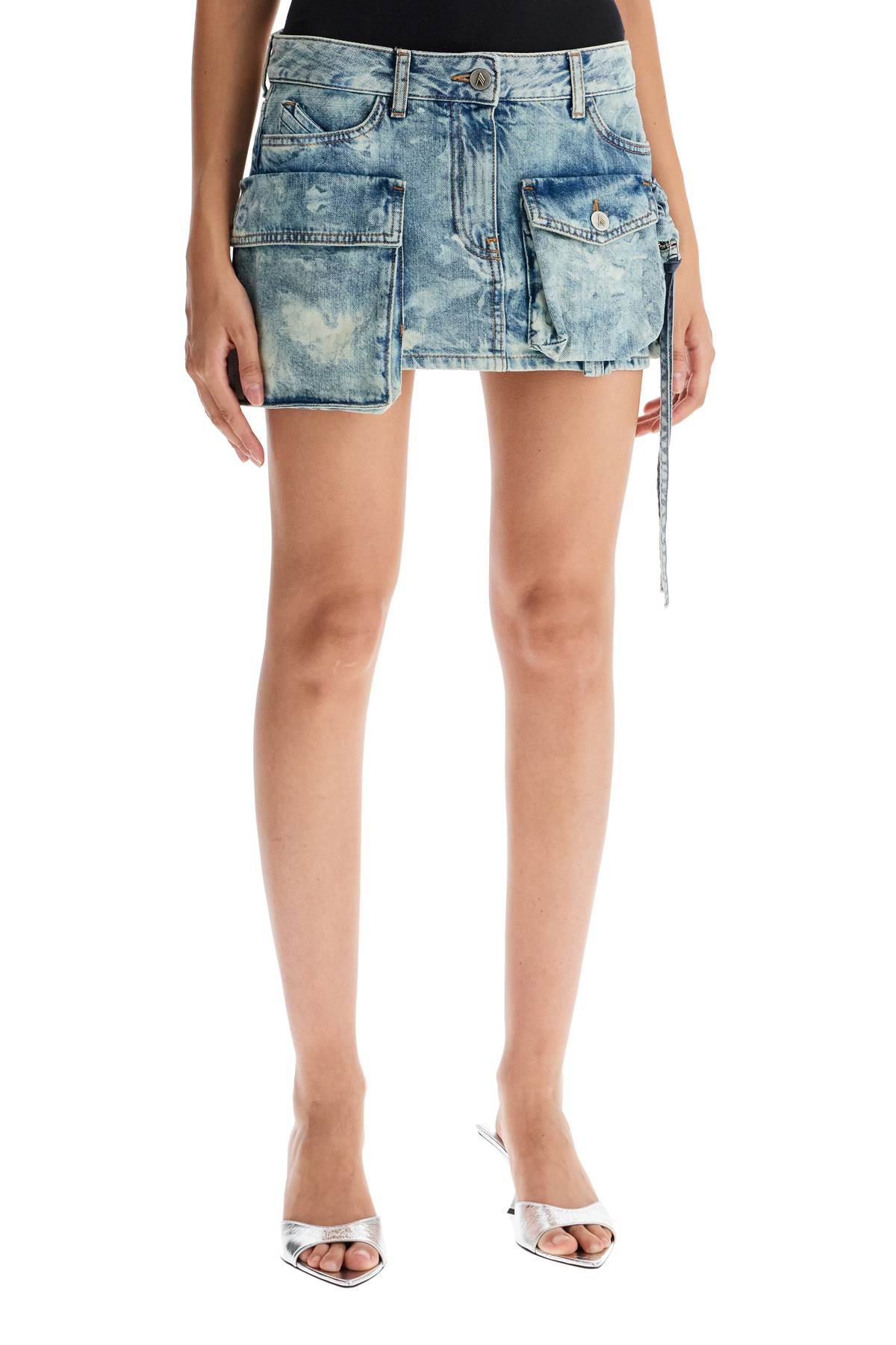 The Attico denim fay mini skirt - VivaceVenus