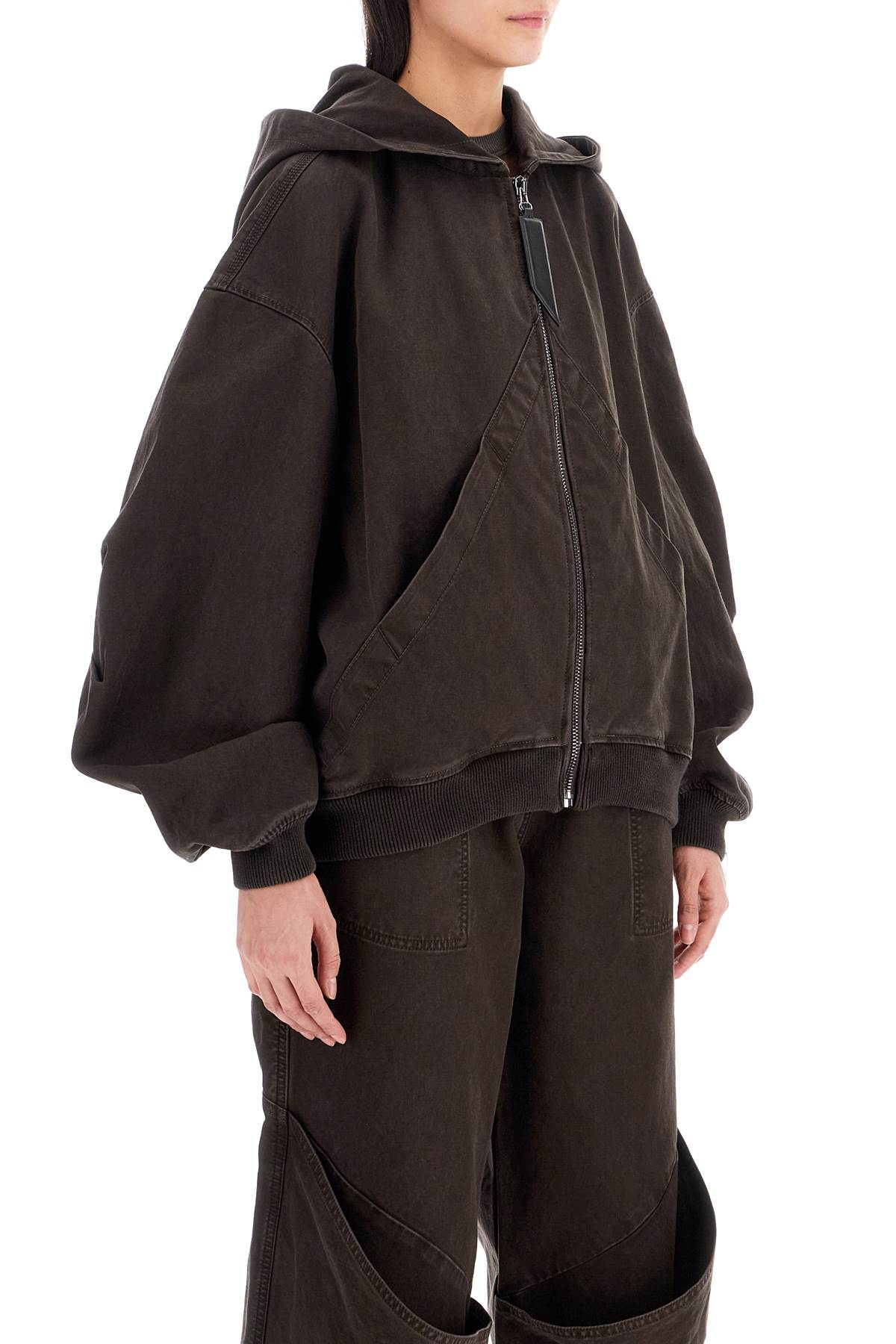 The Attico cotton bomber jacket with hood - VivaceVenus