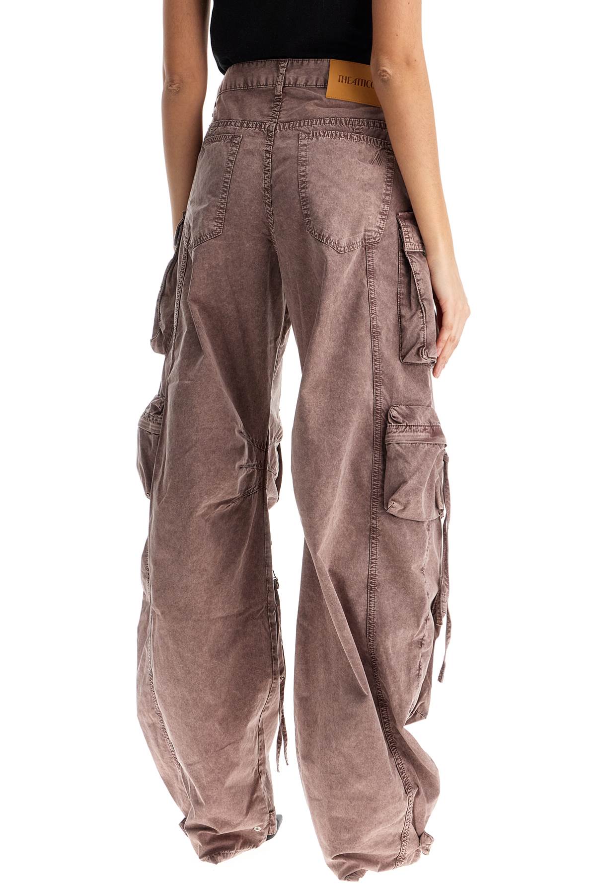 The Attico high-waisted wide-leg cargo pants washed mauve - VivaceVenus