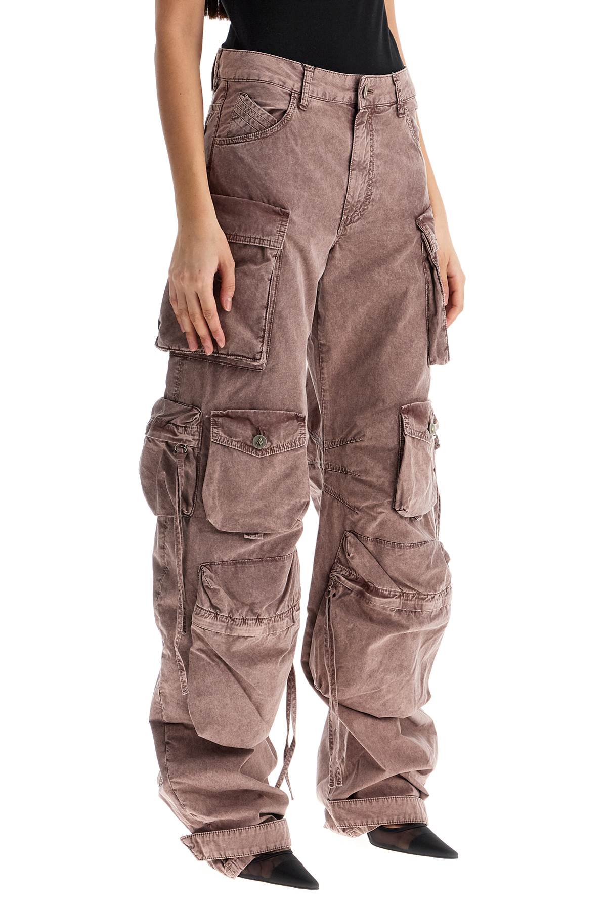 The Attico high-waisted wide-leg cargo pants washed mauve - VivaceVenus