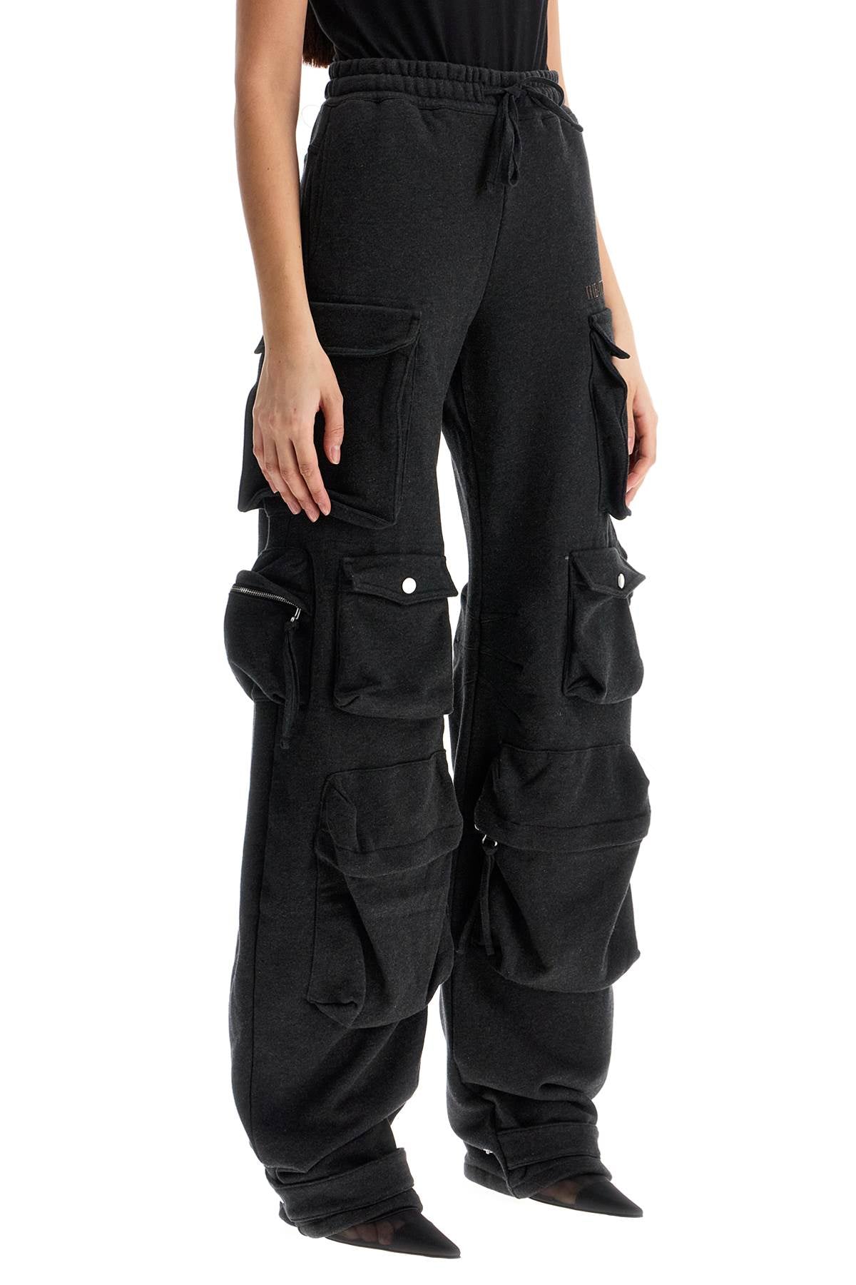 The Attico high-waisted loose black fade cotton pants - VivaceVenus