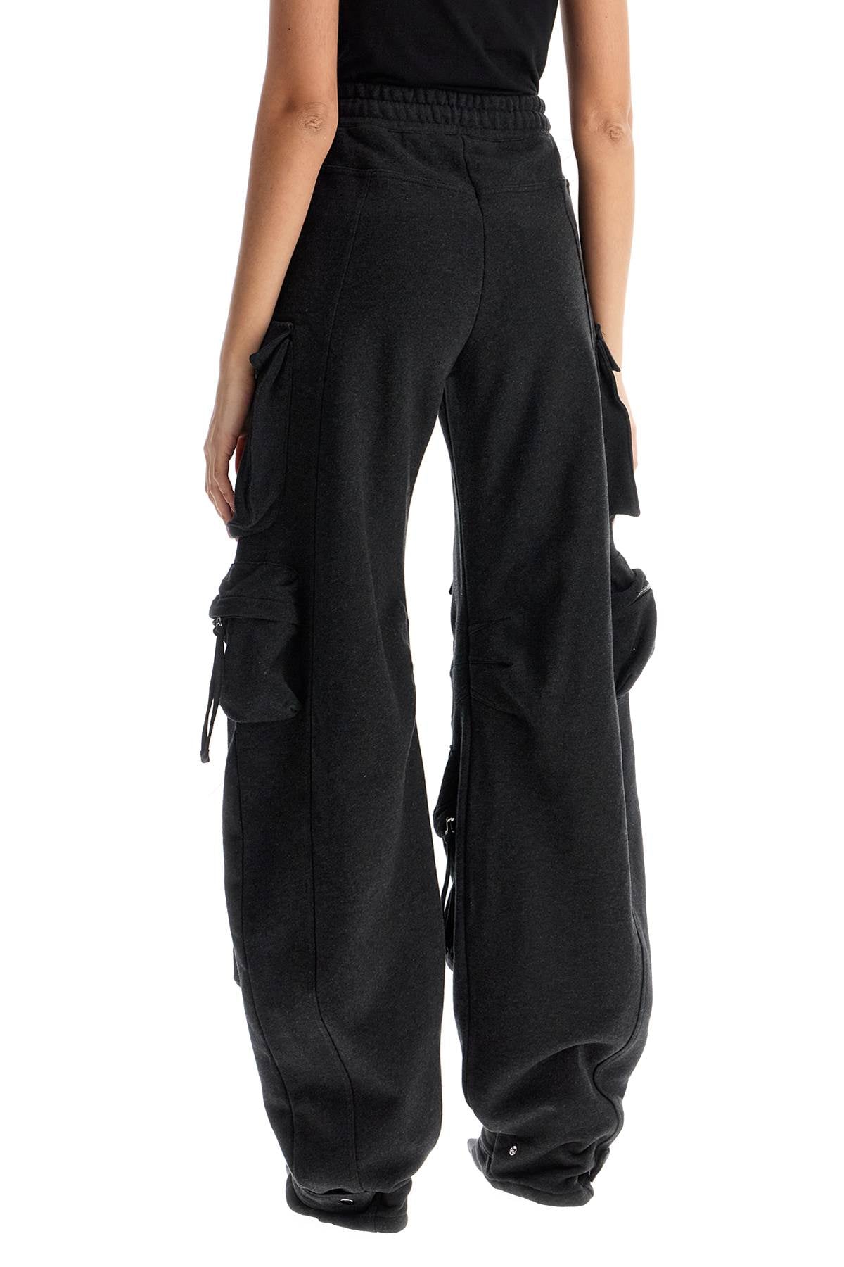 The Attico high-waisted loose black fade cotton pants - VivaceVenus