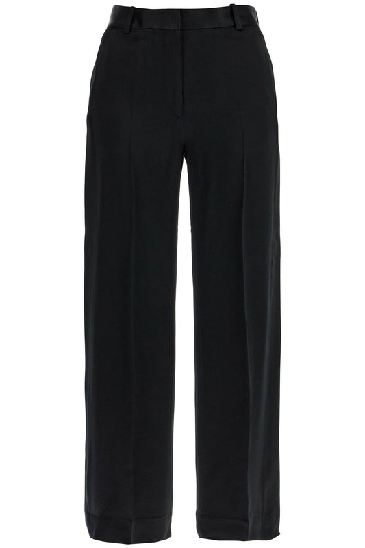 Toteme high-waisted loose black pants with side openings