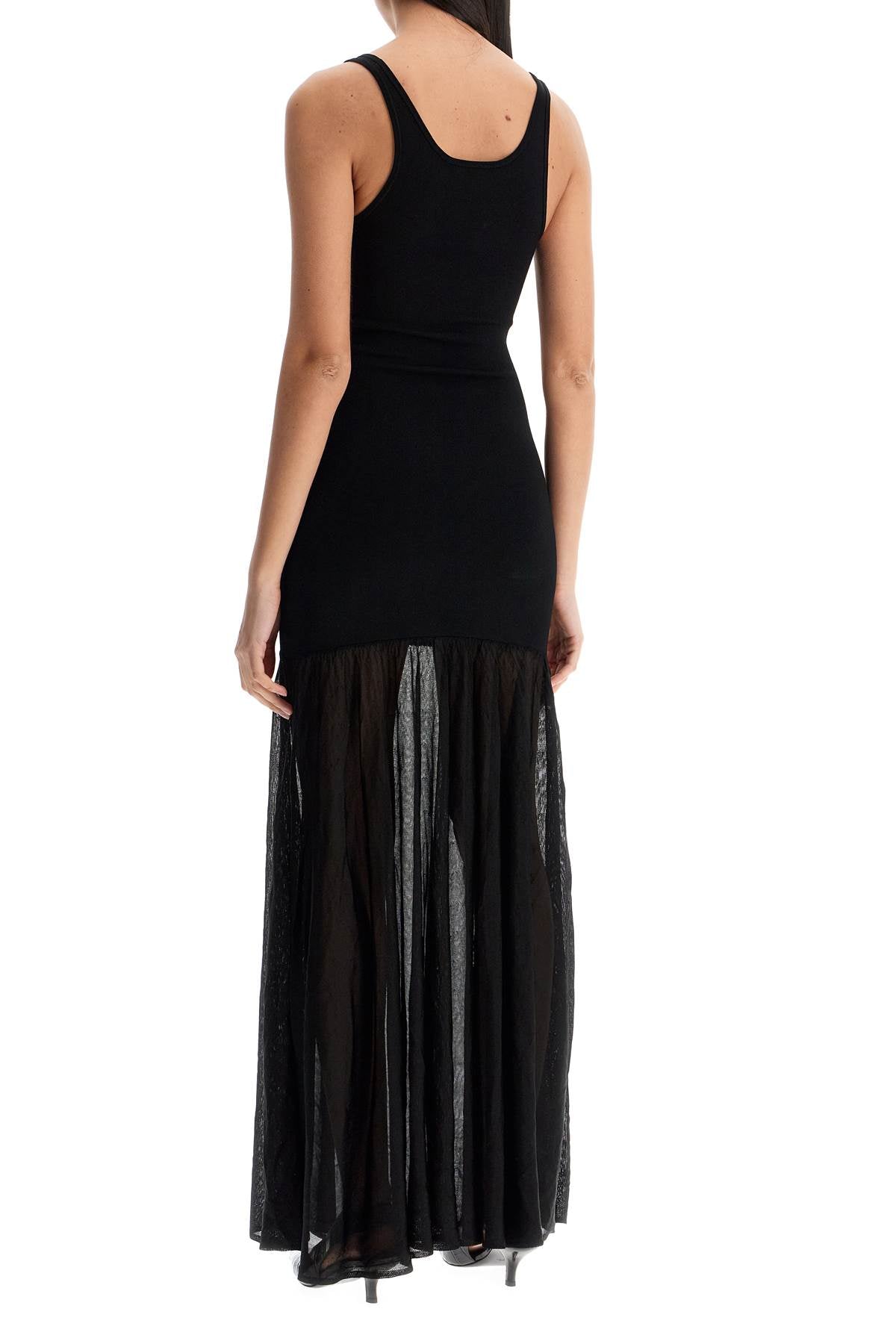 Toteme long black evening sleeveless dress with wide neckline - VivaceVenus