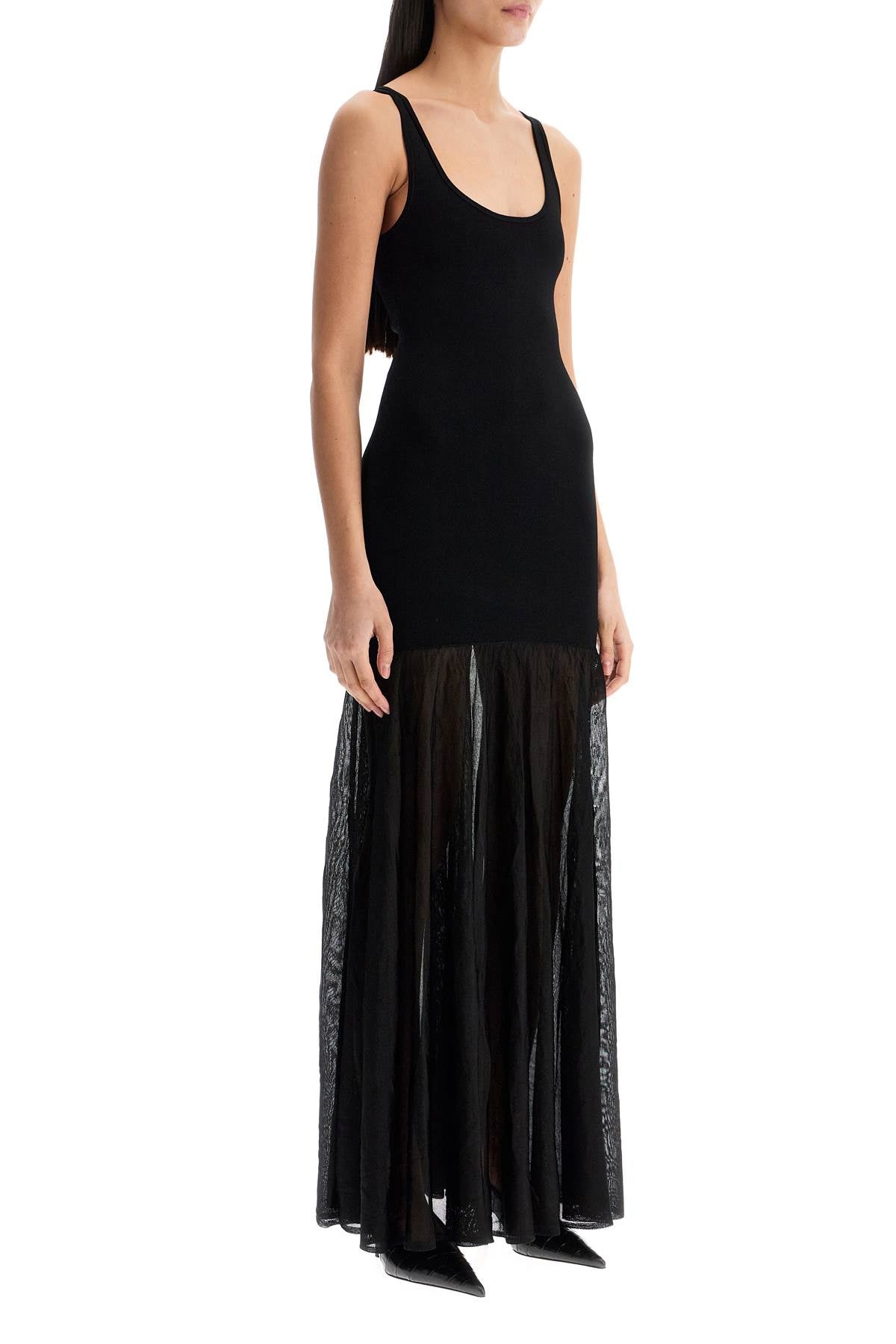 Toteme long black evening sleeveless dress with wide neckline - VivaceVenus