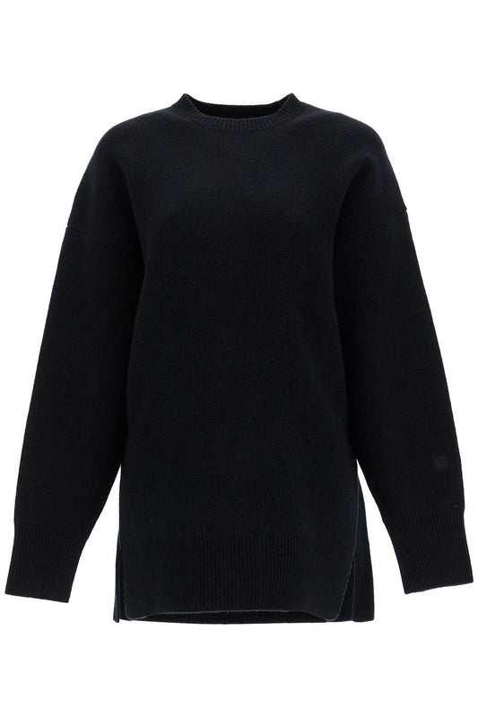 Toteme oversized black wool and cashmere sweater - VivaceVenus