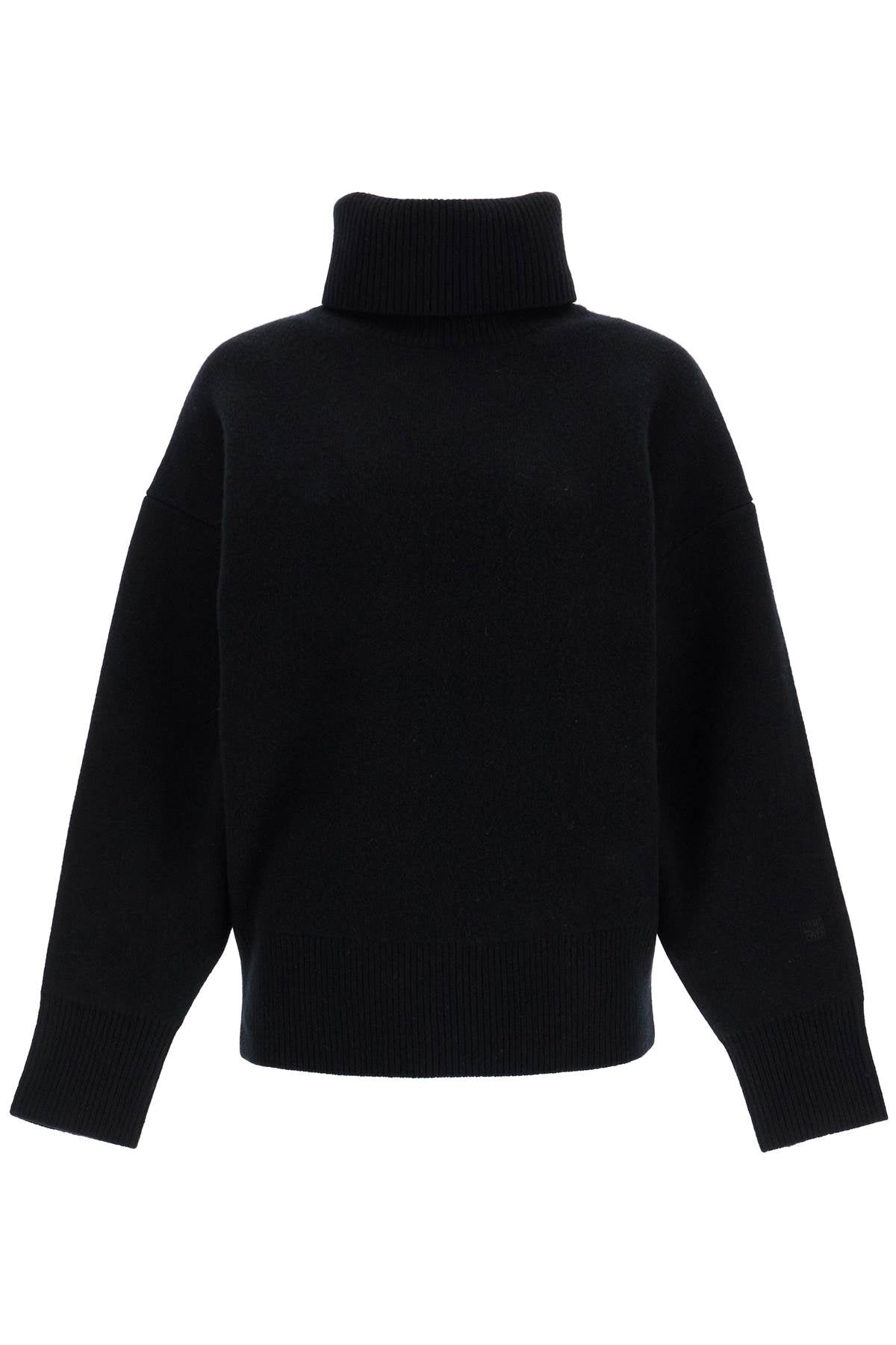 Toteme black rws wool and cashmere turtleneck sweater