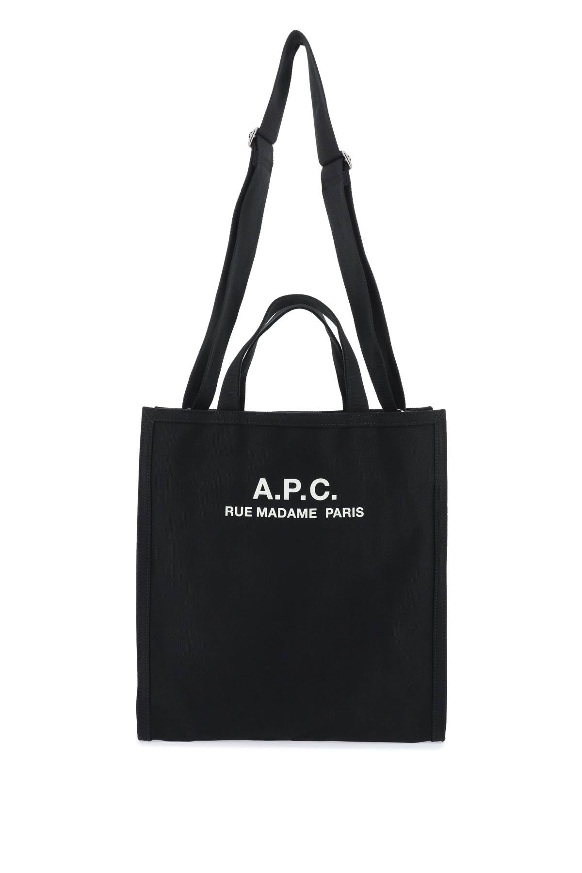 A.P.C. Récupération Canvas Shopping Bag   Black