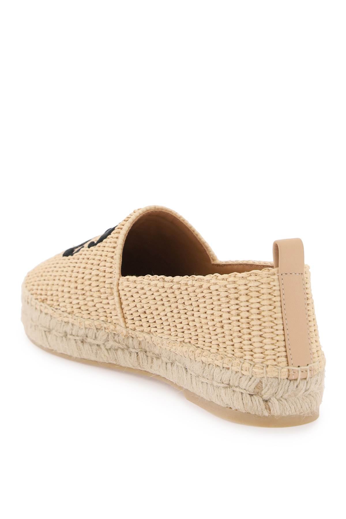 Off White Replace With Double Quoteraffia Espadrilles   Beige