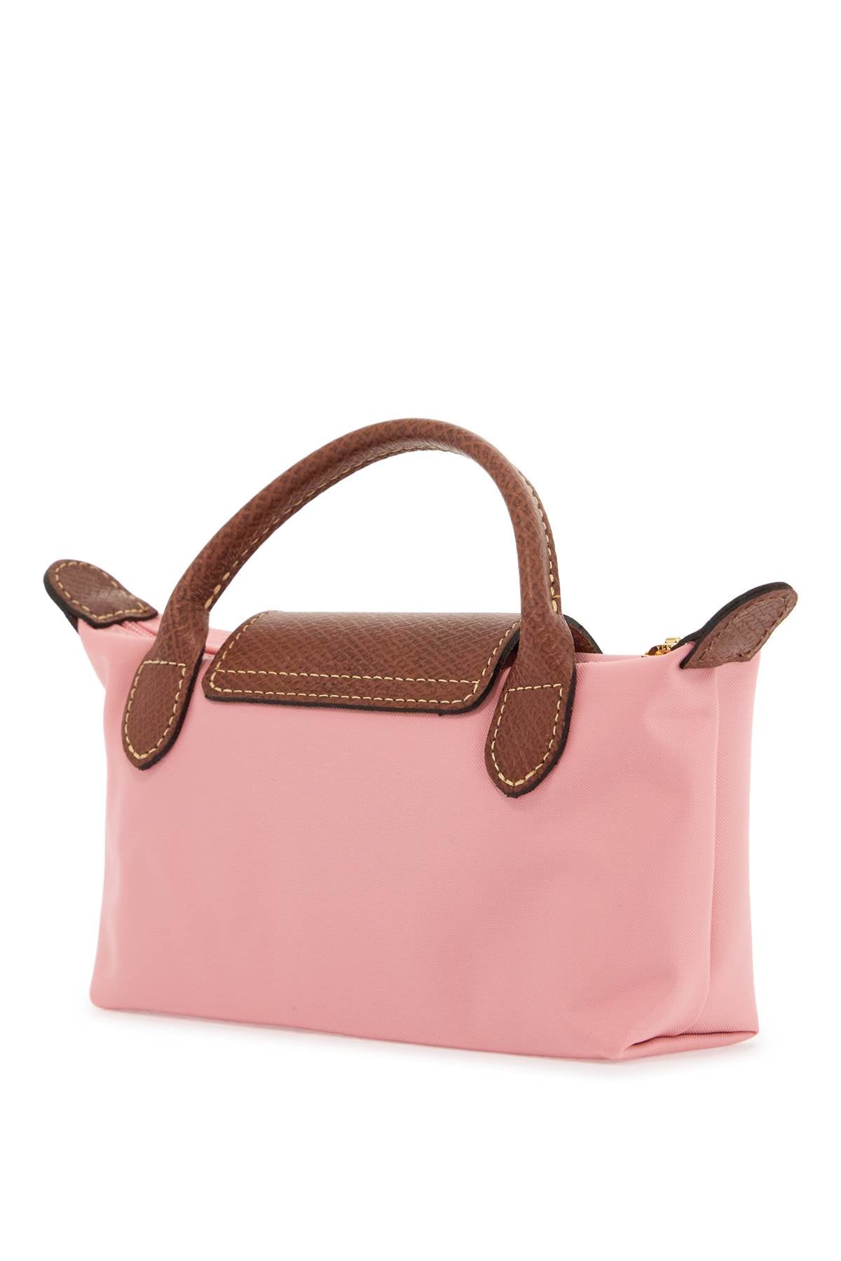 Longchamp pochette le pliage original poliammide marshmallow compatta con dettagli in pelle