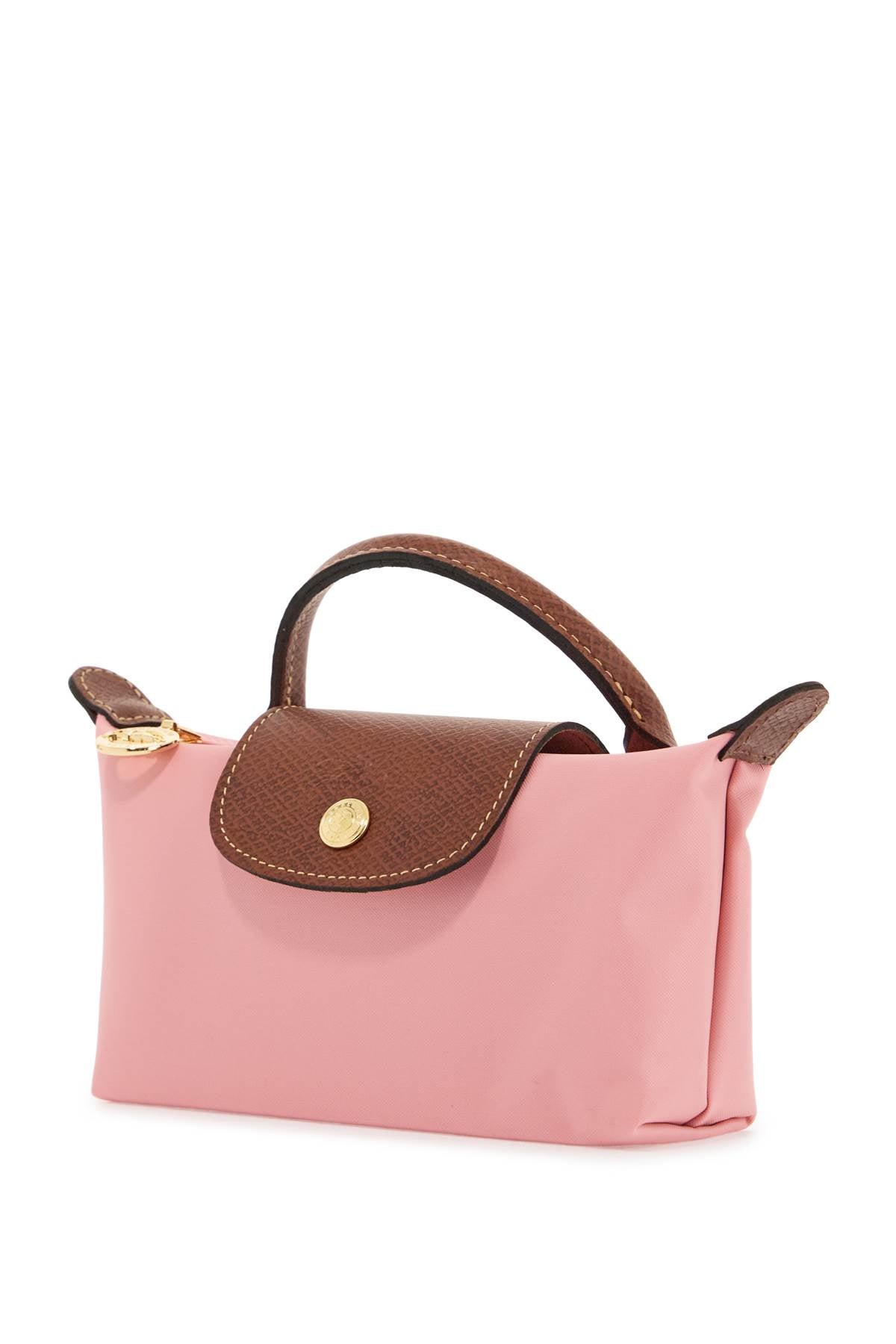 Longchamp pochette le pliage original poliammide marshmallow compatta con dettagli in pelle