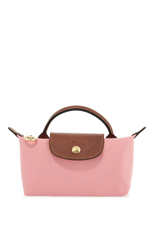 Longchamp pochette le pliage original poliammide marshmallow compatta con dettagli in pelle