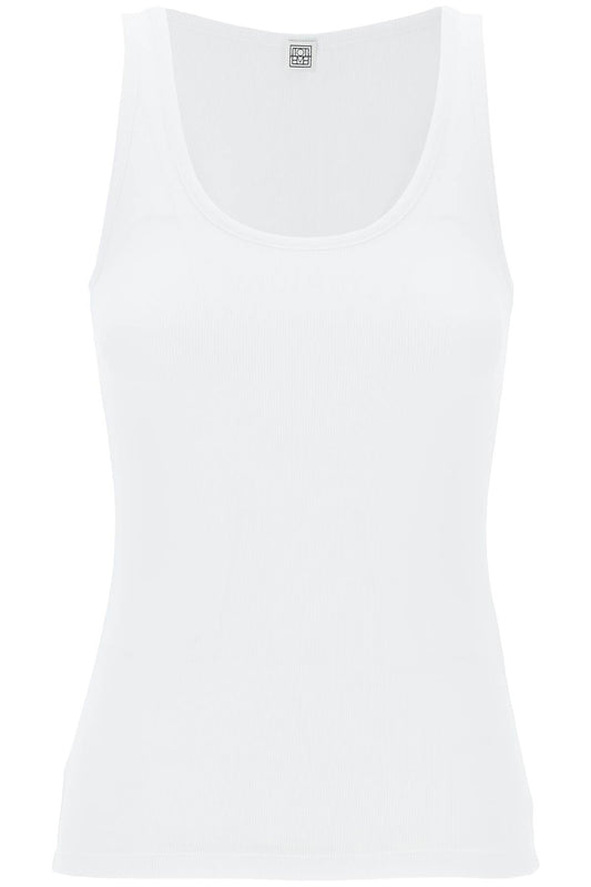 Toteme Replace With Double Quoteribbed Jersey Tank Top With   White