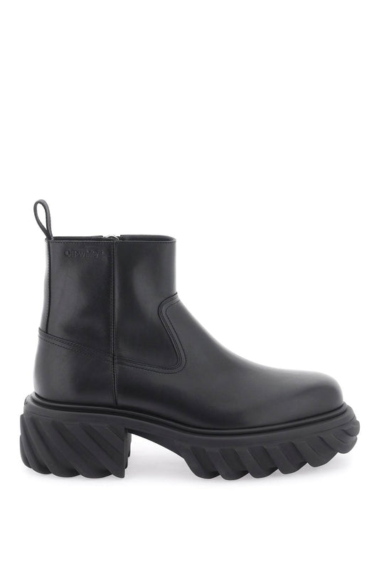 Off White Tractor Motor Boots   Nero