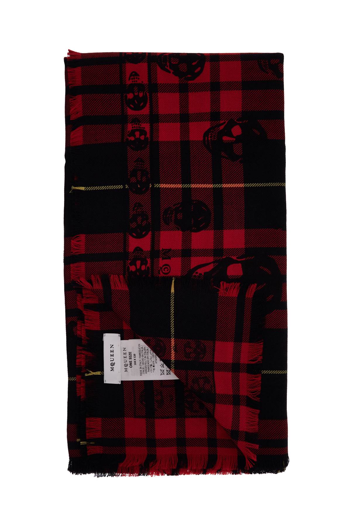 Alexander Mcqueen tartan wool skull scarf in - VivaceVenus