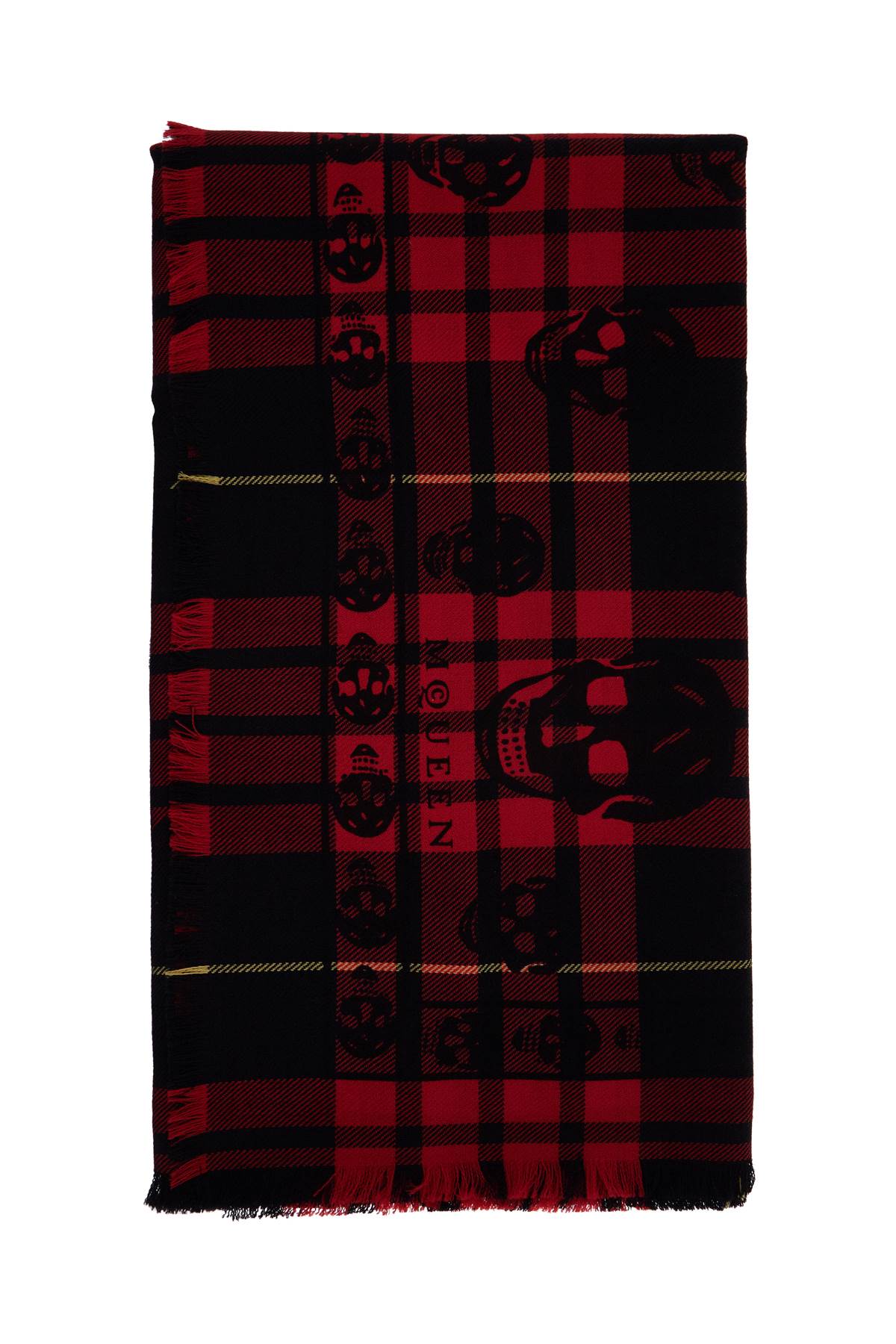 Alexander Mcqueen tartan wool skull scarf in - VivaceVenus