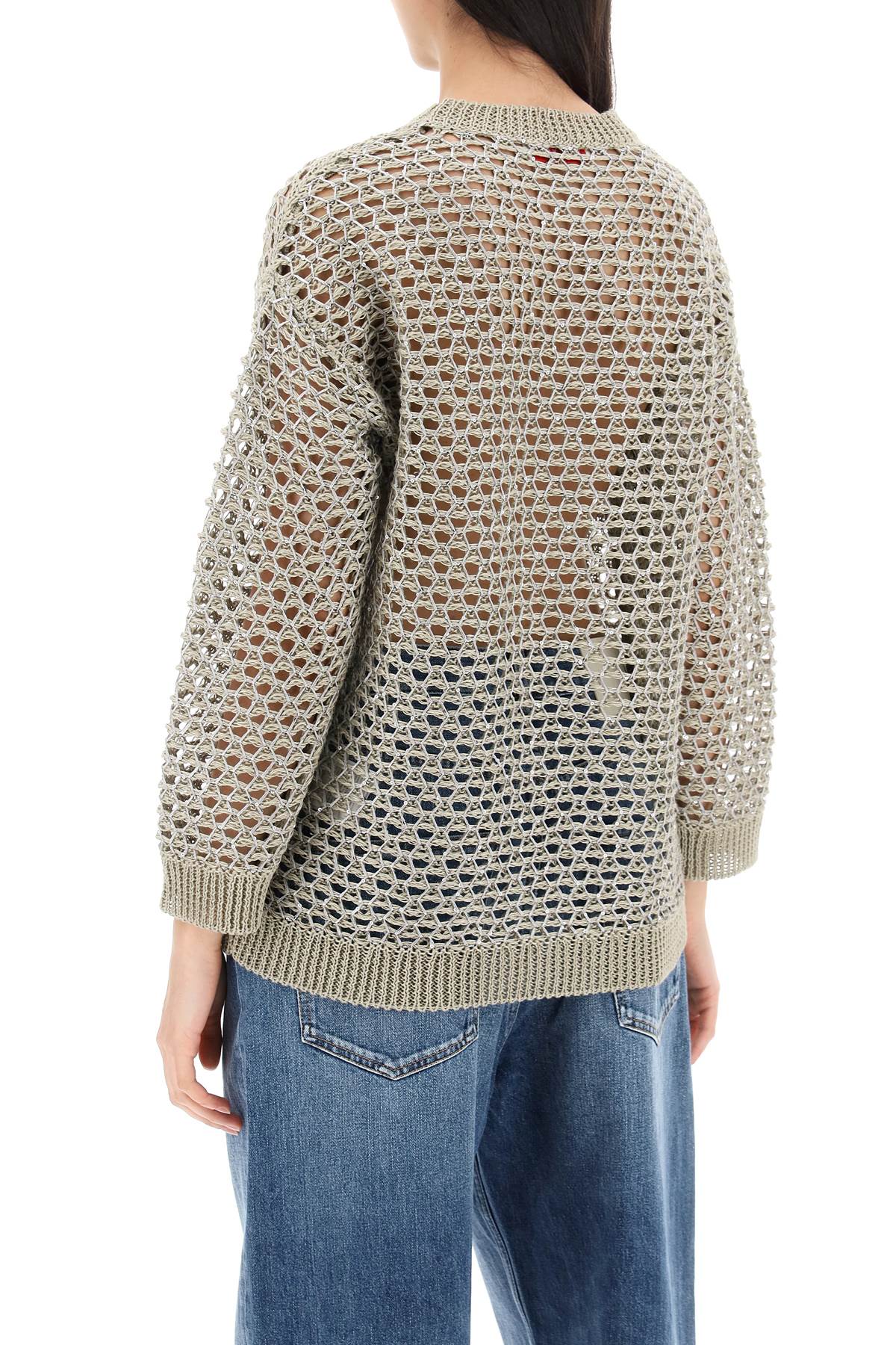 Valentino Garavani "mesh knit pullover with sequins embell - VivaceVenus