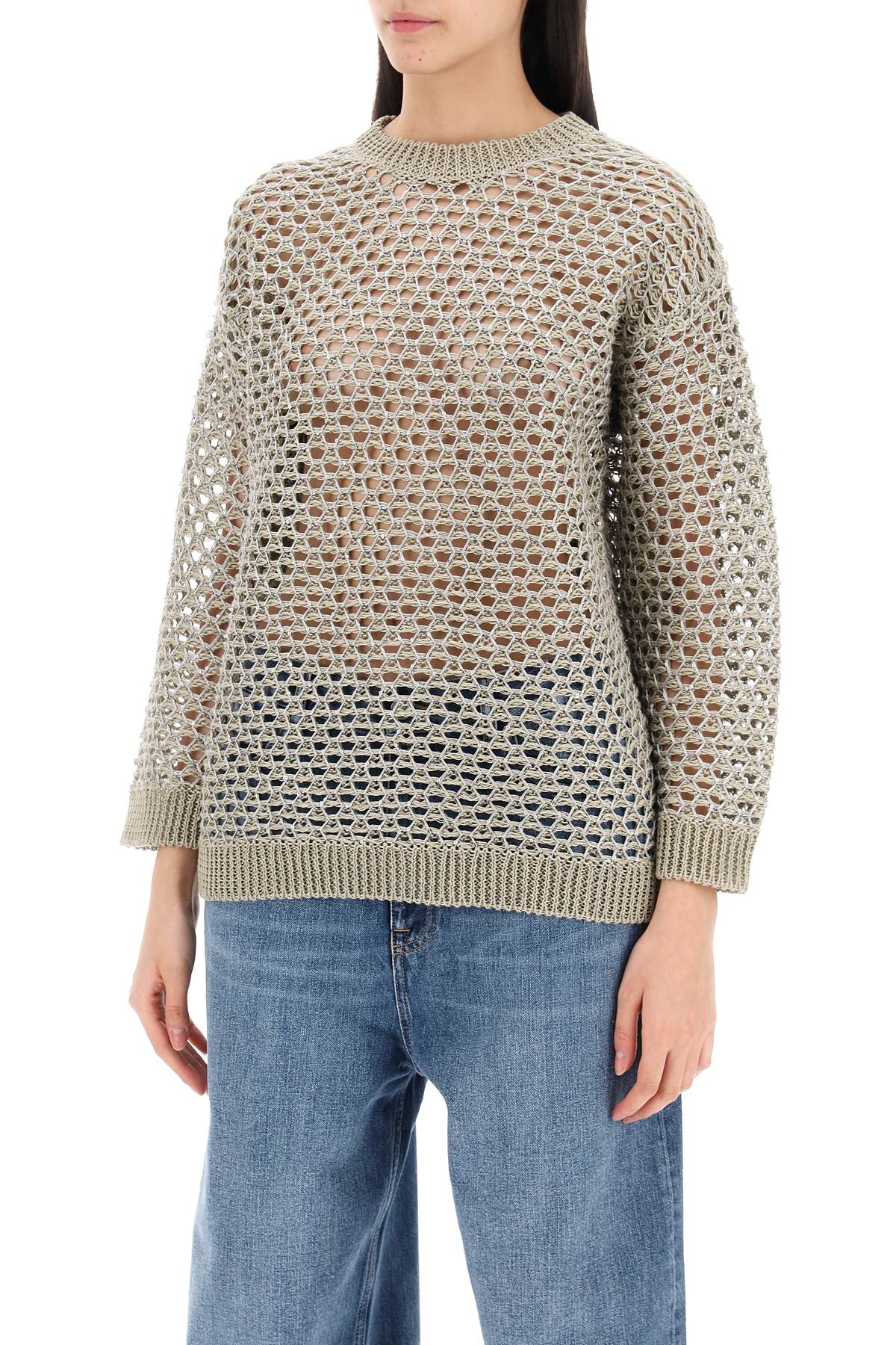 Valentino Garavani "mesh knit pullover with sequins embell - VivaceVenus