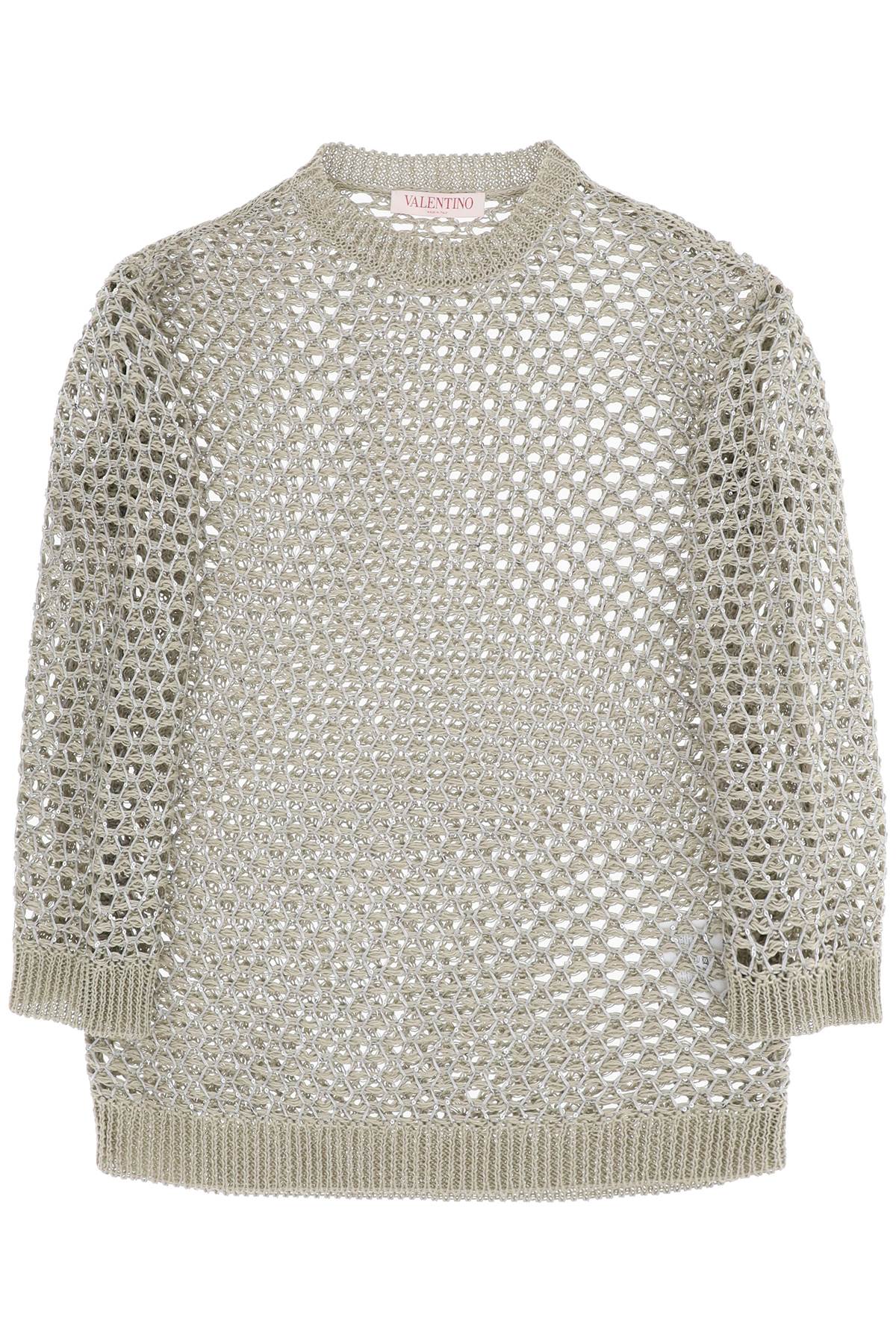 Valentino Garavani "mesh knit pullover with sequins embell - VivaceVenus