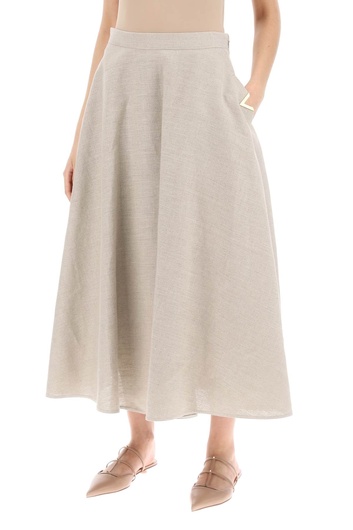 Valentino Garavani linen canvas skirt for women - VivaceVenus