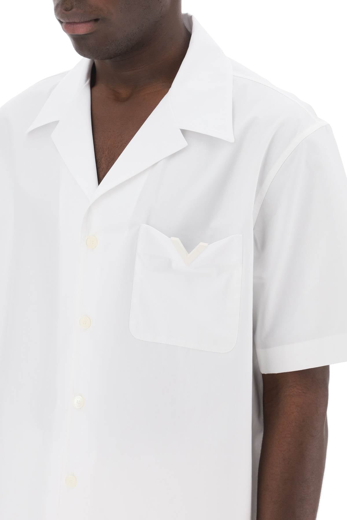 Valentino Garavani "v detail bowling shirt with v- - VivaceVenus