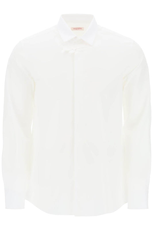 Valentino Garavani poplin shirt with flower patch detail - VivaceVenus