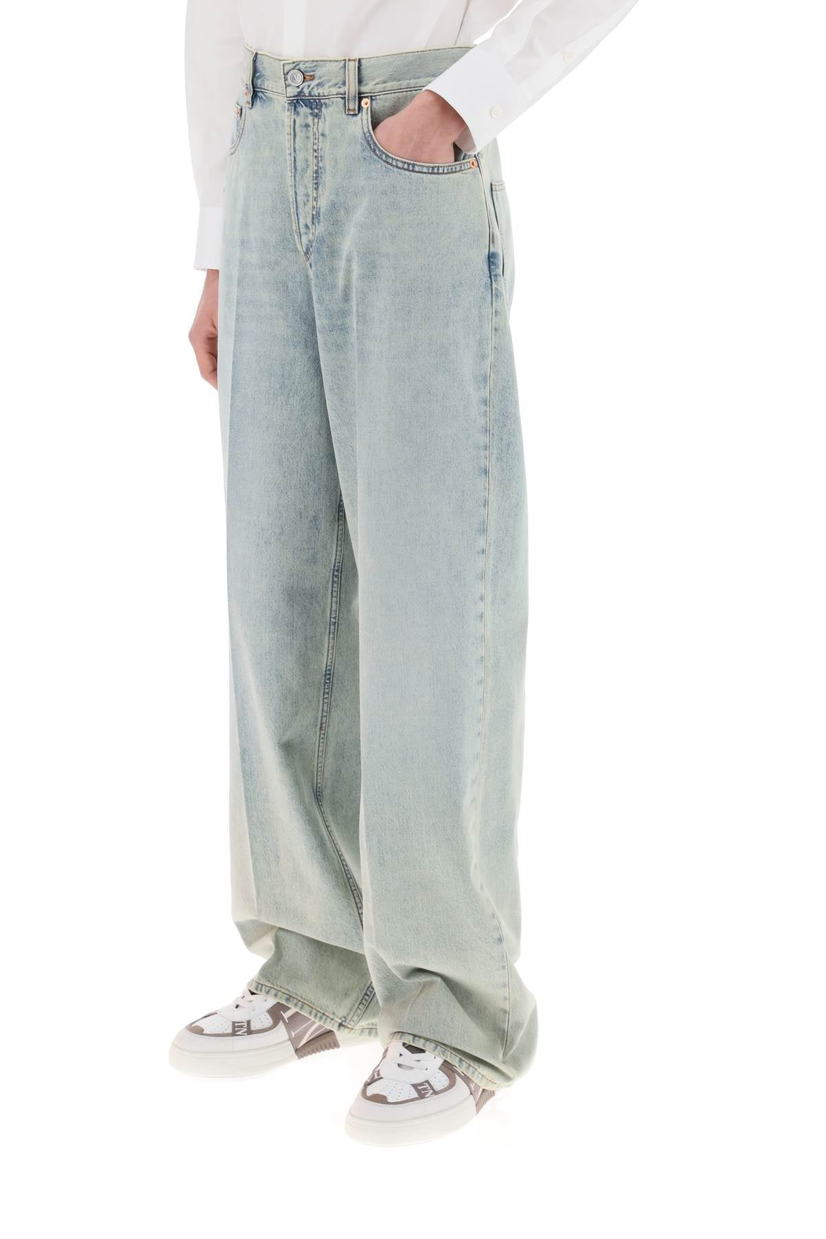 Valentino Garavani oversized jeans with v detail - VivaceVenus