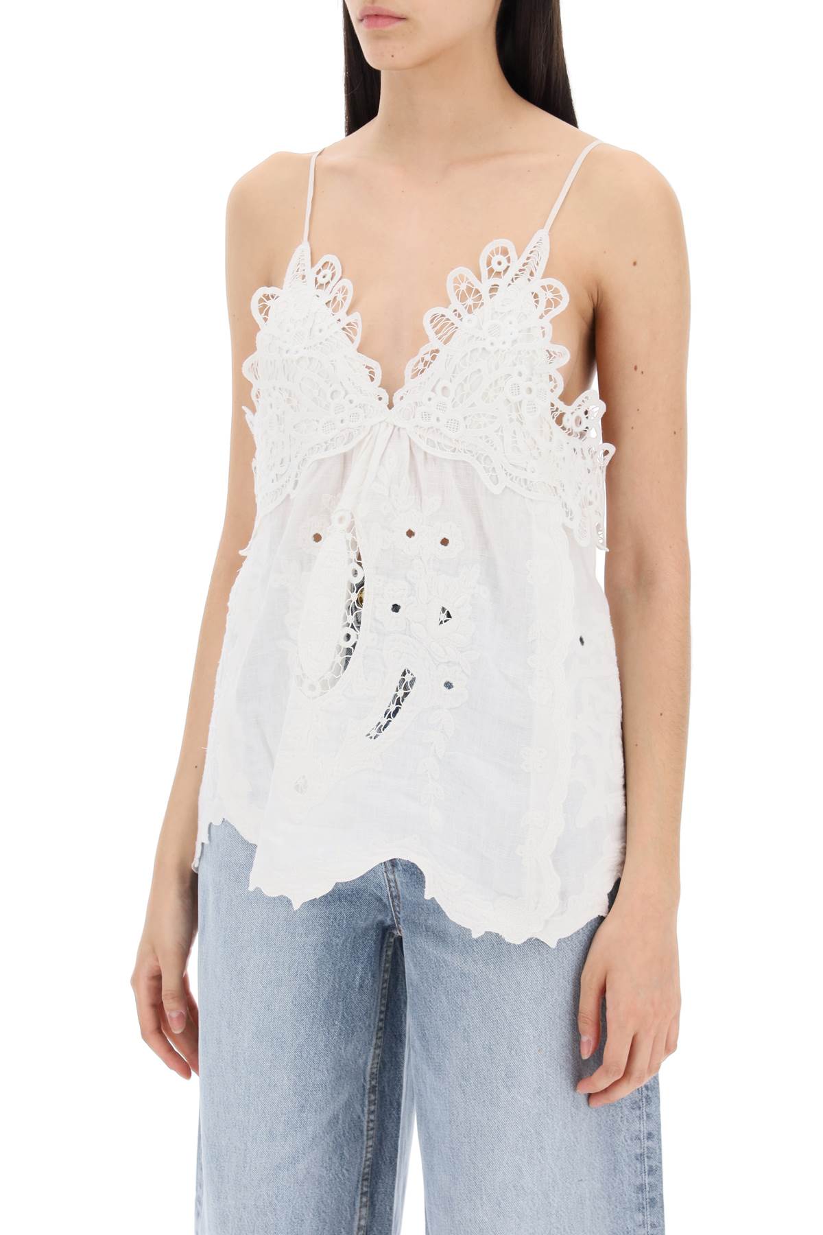 Isabel Marant Replace With Double Quotevictoria Lace Top With Elegant   White