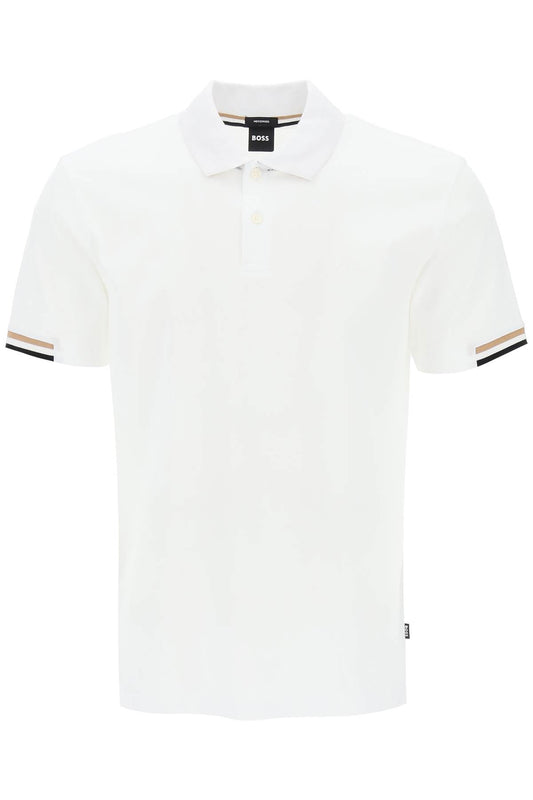 Boss parlay polo shirt with stripe detail - VivaceVenus