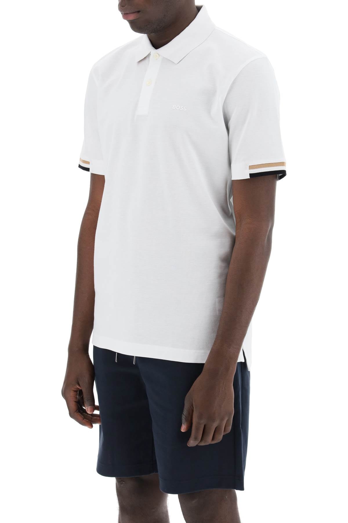 Boss parlay polo shirt with stripe detail - VivaceVenus