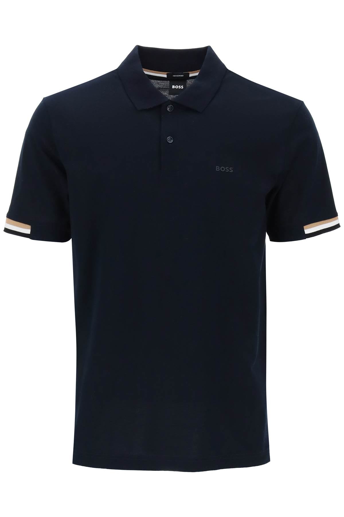 Boss parlay polo shirt with stripe detail - VivaceVenus