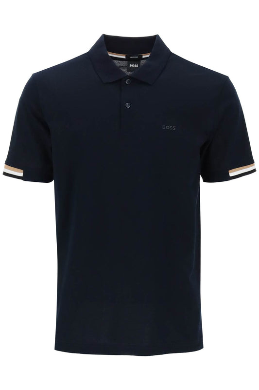 Boss parlay polo shirt with stripe detail - VivaceVenus