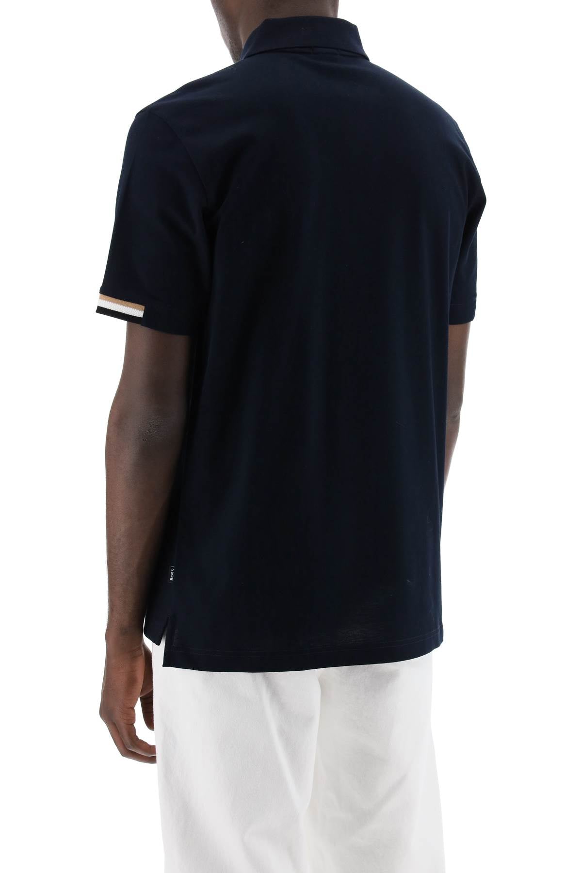 Boss parlay polo shirt with stripe detail - VivaceVenus