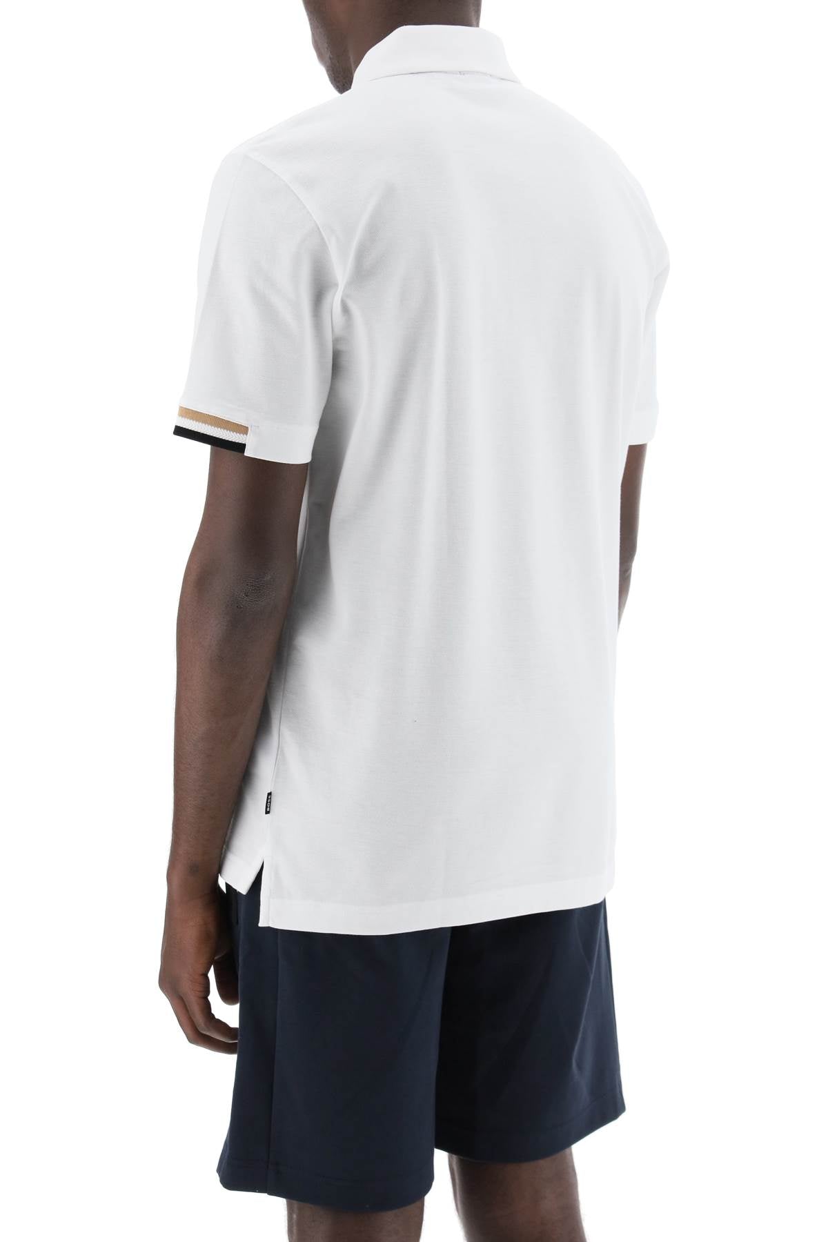 Boss parlay polo shirt with stripe detail - VivaceVenus