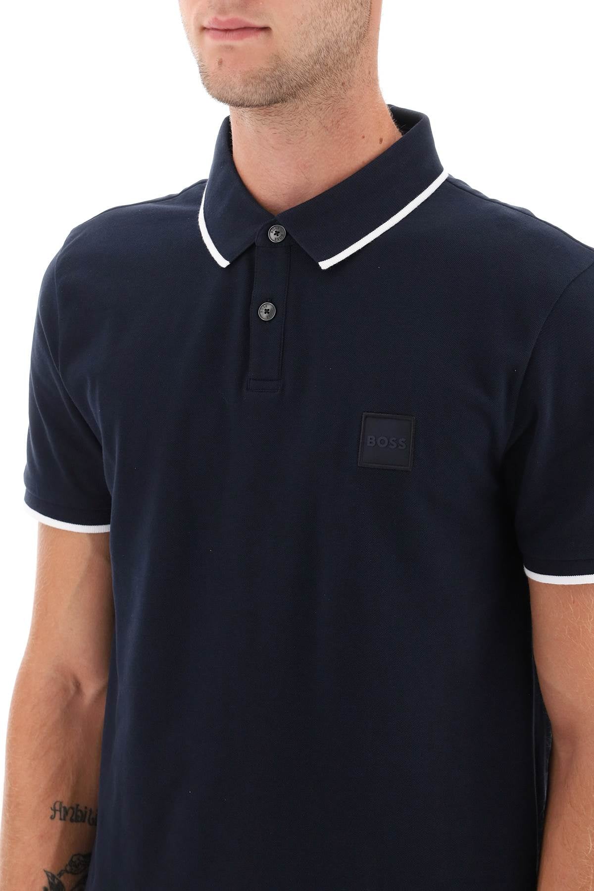 Boss slim fit piqué polo shirt with tipped - VivaceVenus