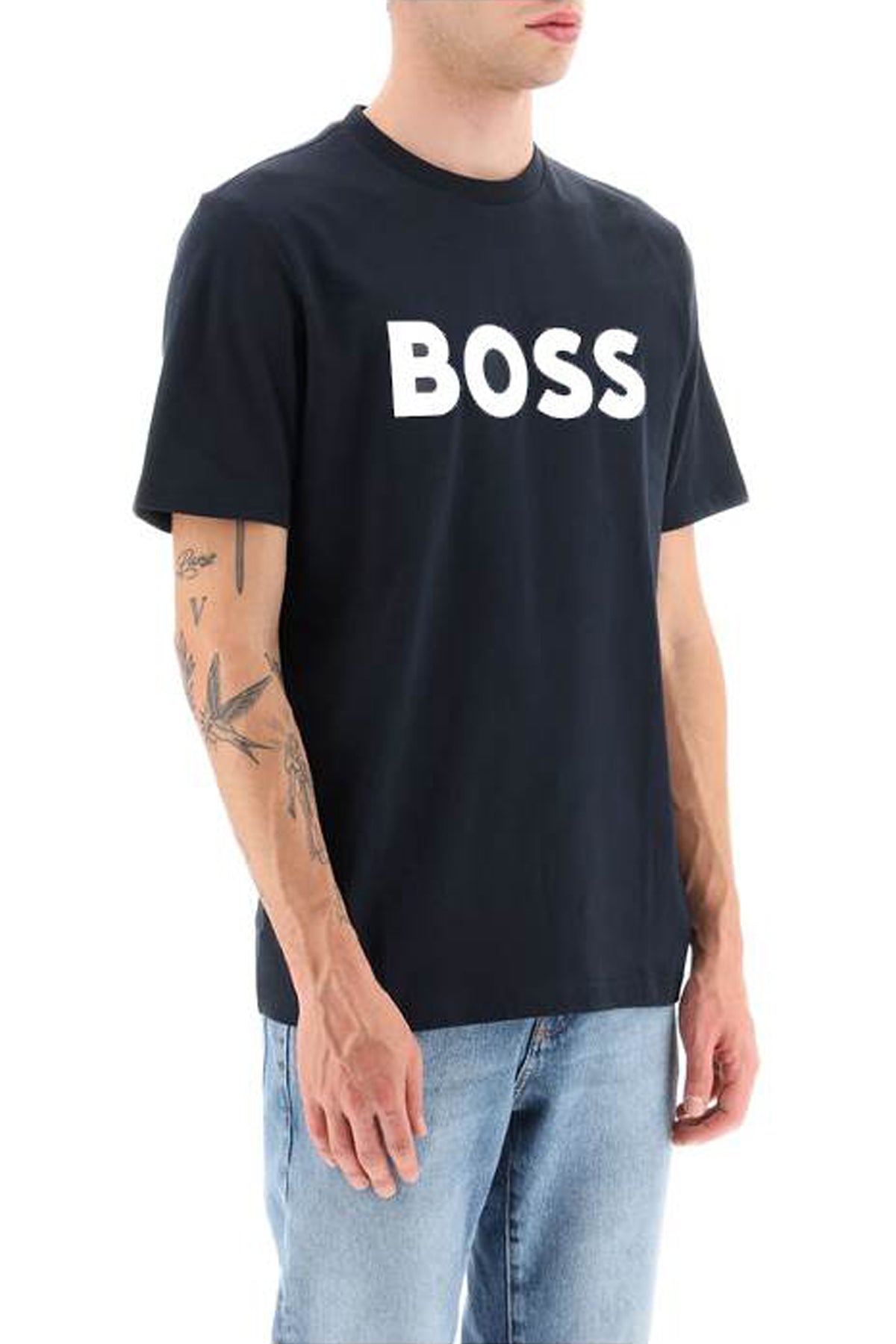 Boss tiburt 354 logo print t-shirt - VivaceVenus