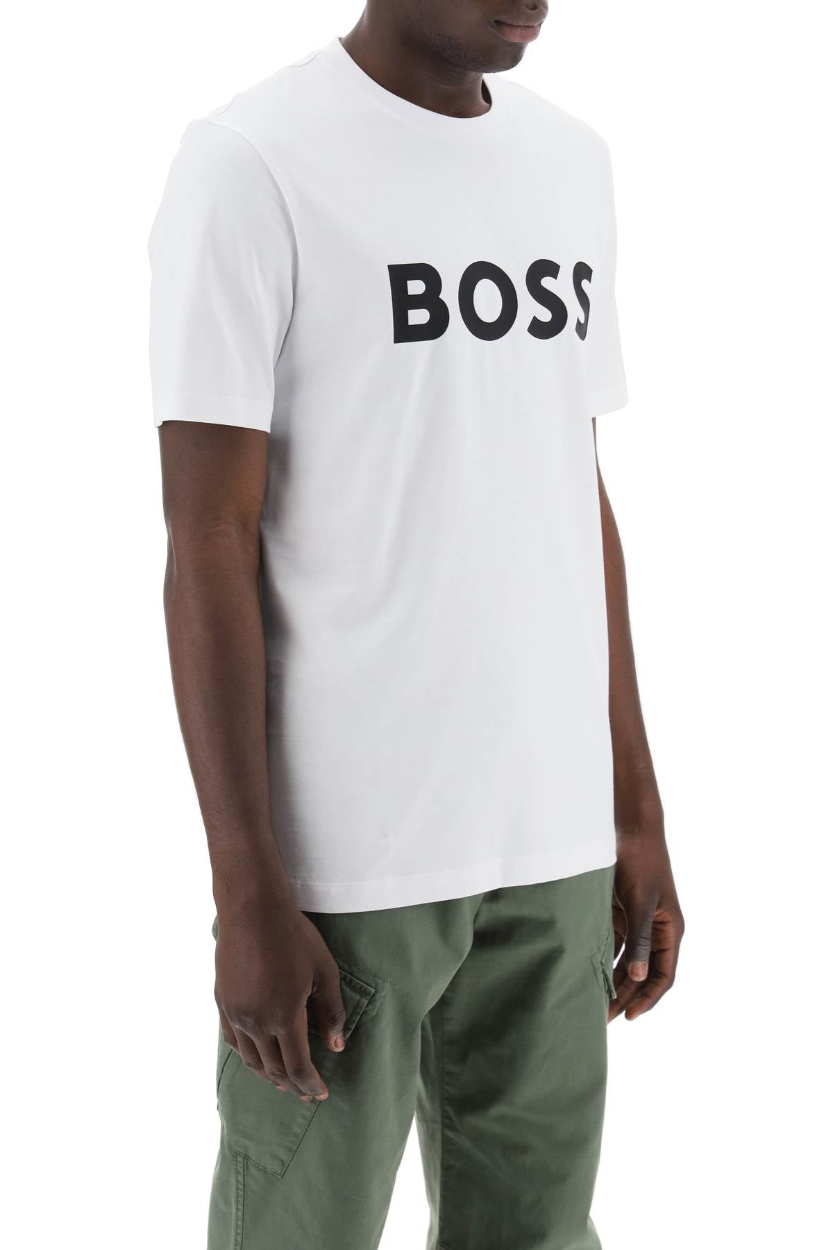 Boss tiburt 354 logo print t-shirt - VivaceVenus