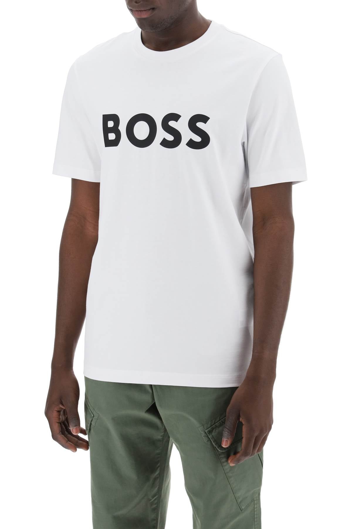 Boss tiburt 354 logo print t-shirt - VivaceVenus